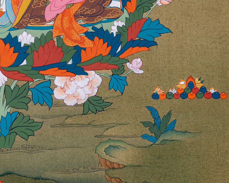 Hand painted Guru Rinpoche | Traditional Karma Gadri Art