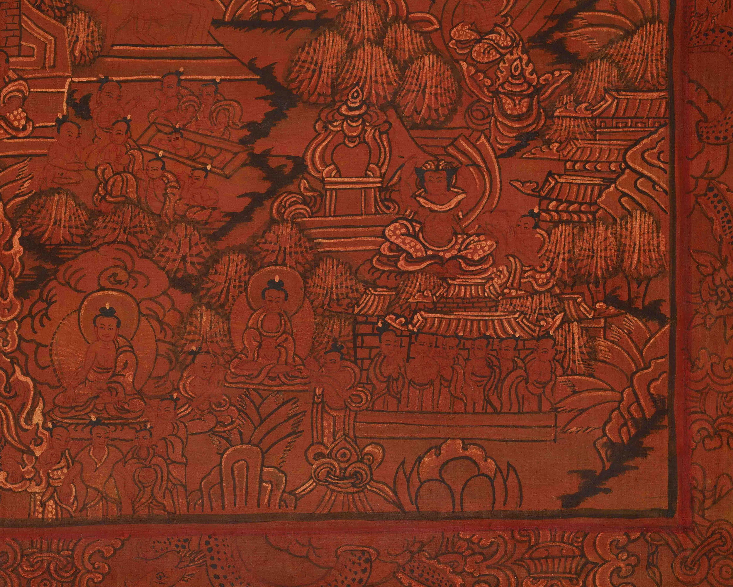 Buddha Life Story Tibetan Thangka | Shakyamuni Buddha’s Enlightened Path