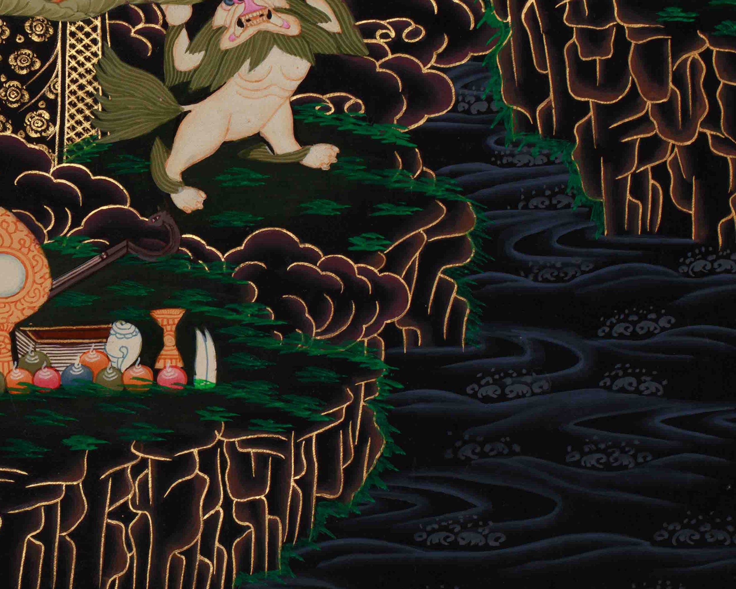 Vajrasattva Tibetan Thangka | Buddhist Purification Deity