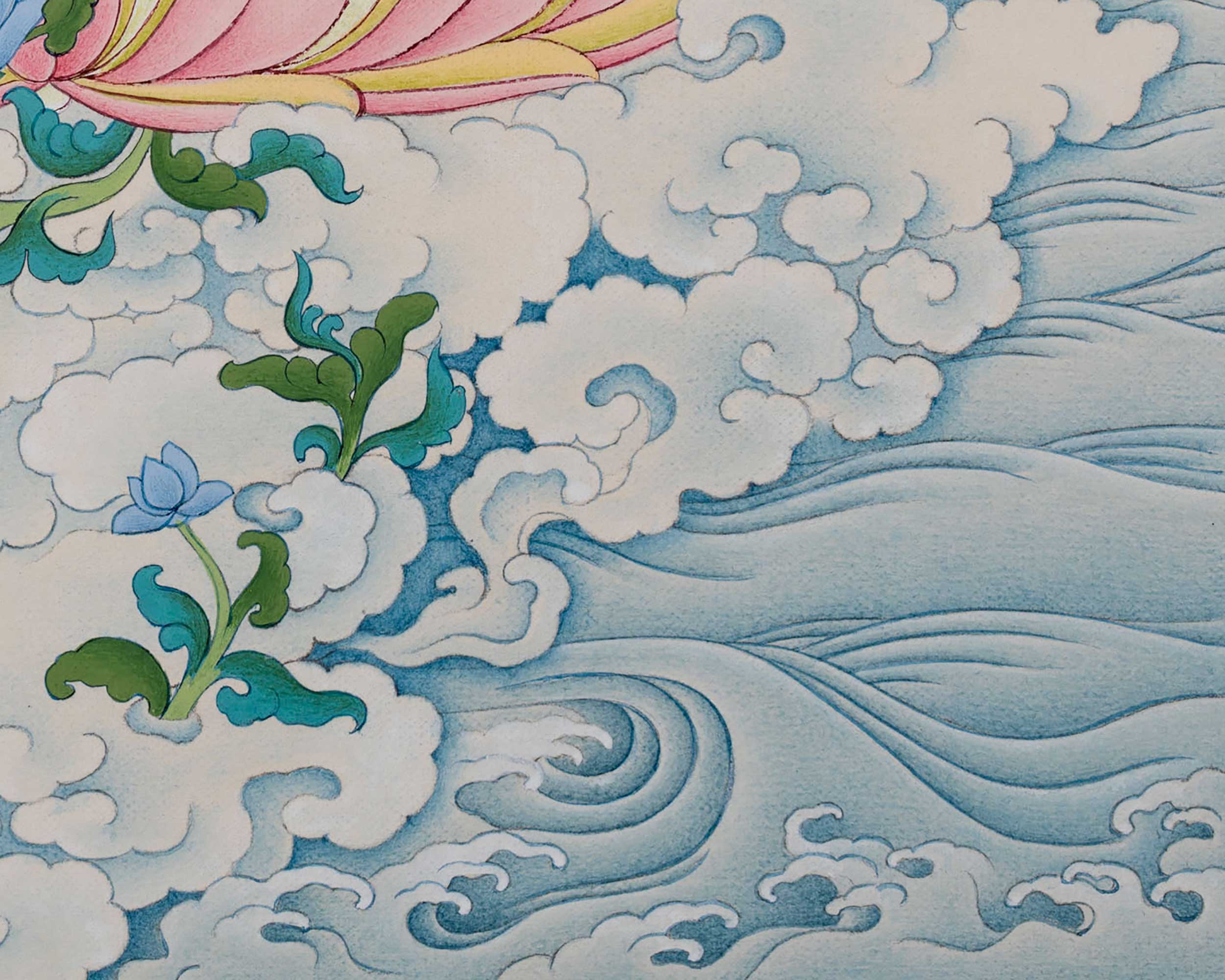 Hand Painted Red Tara Thangka | Traditional Buddhist Artwork | Thangka For Dakini Mantra Pratice