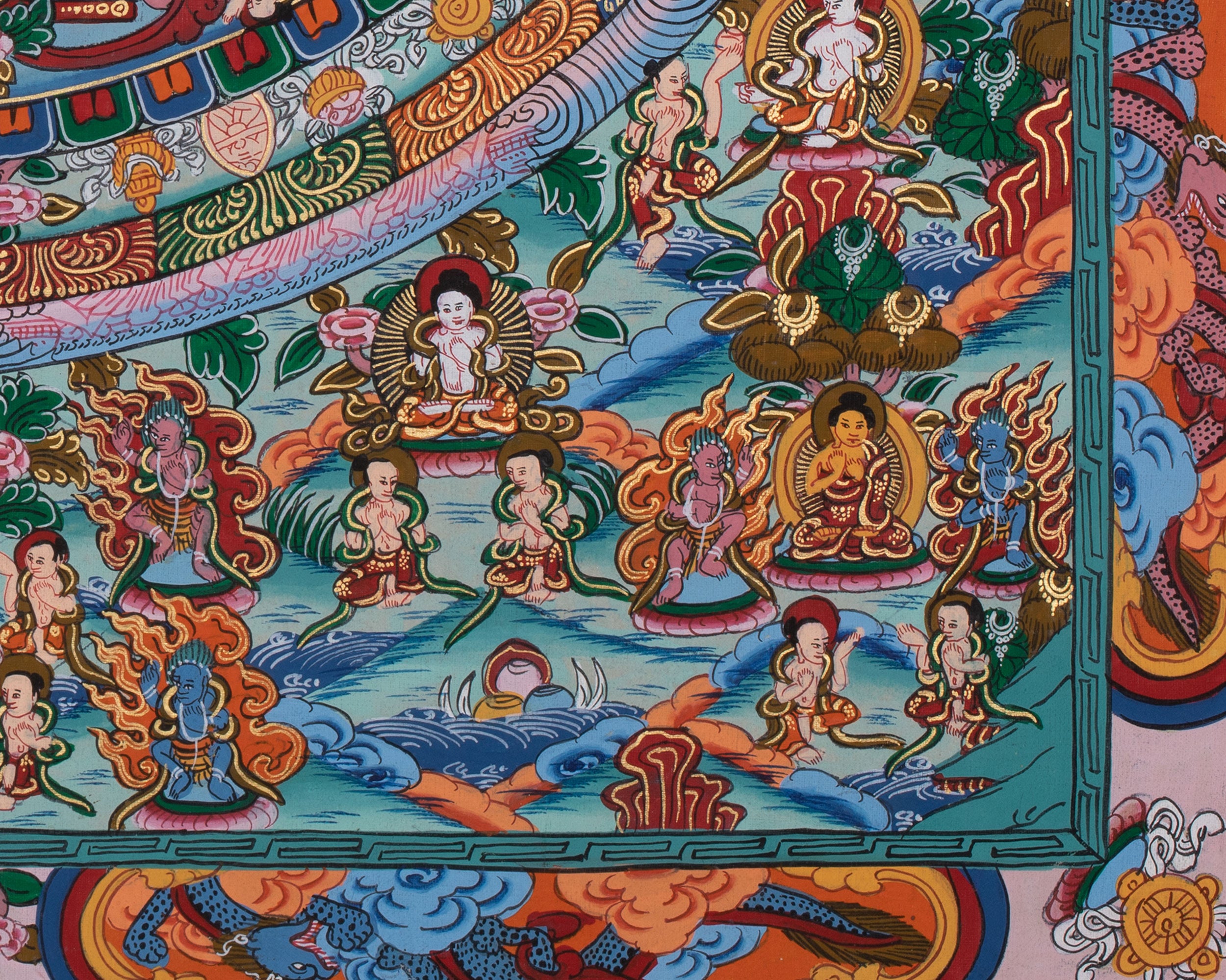 Vairocana Buddha Mandala Thangka | For Tantric Meditation & Awakening