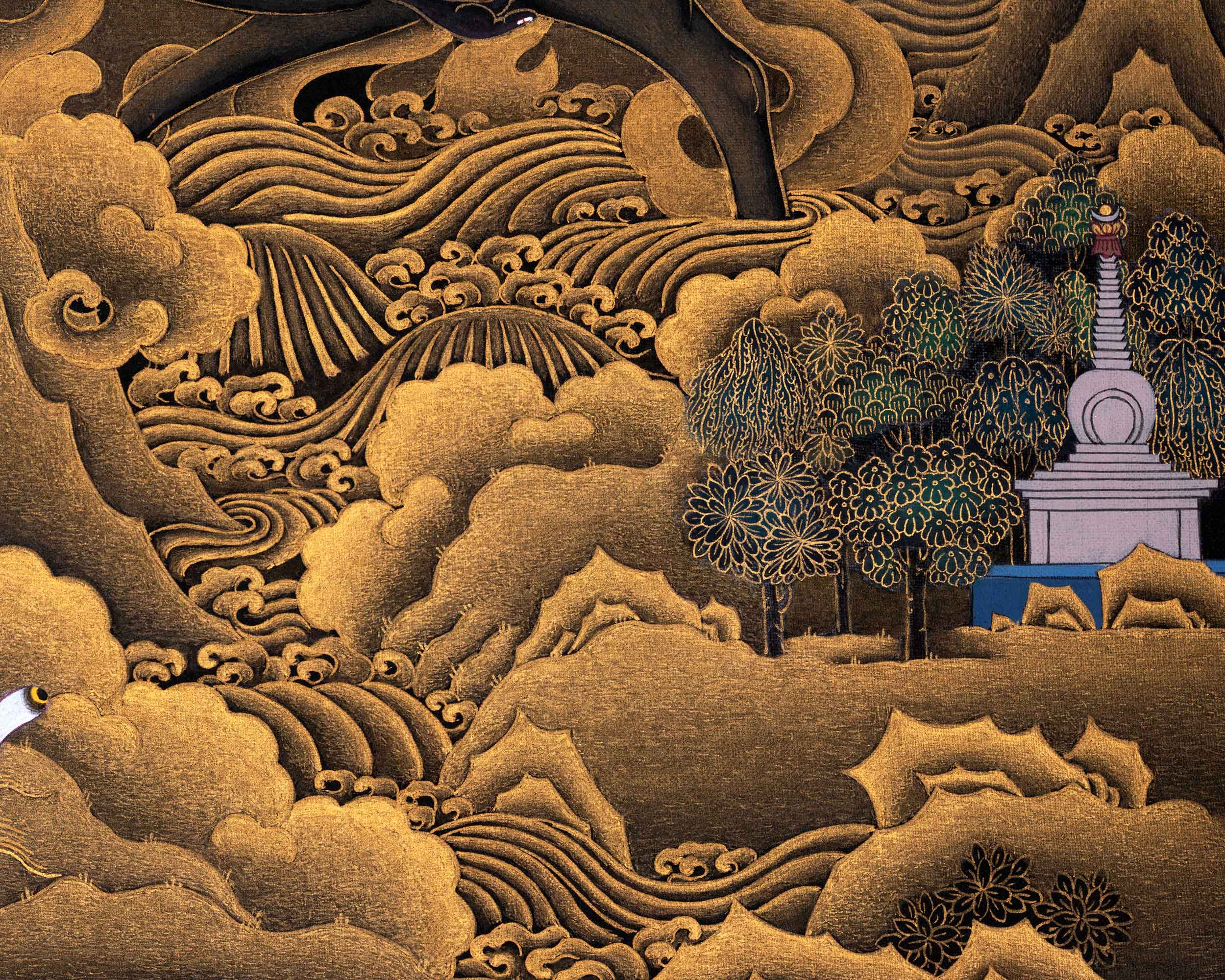 Palden Lhamo Kali Thangka Painting For Mindfulness | Sacred Mahakali Art for Daily Practice