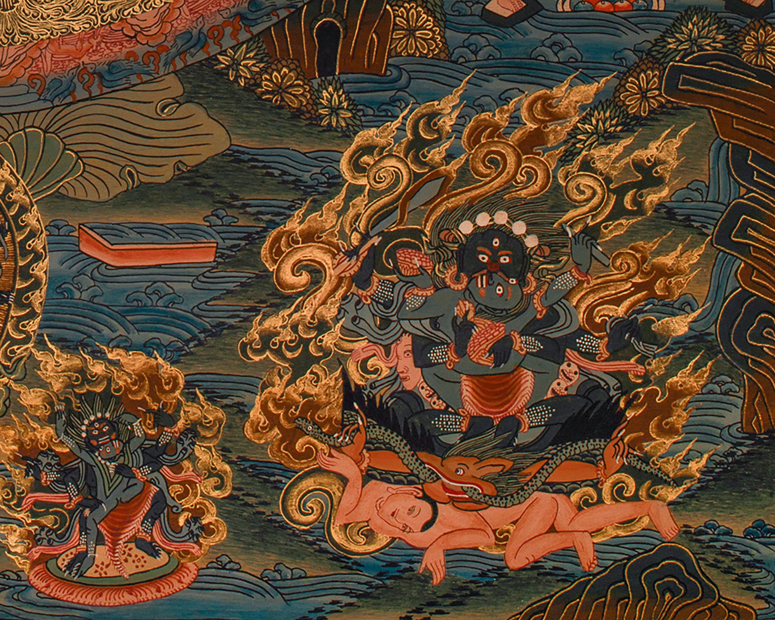 Gautam Buddha Mandala Art | Protector Deities | Spiritual Artwork