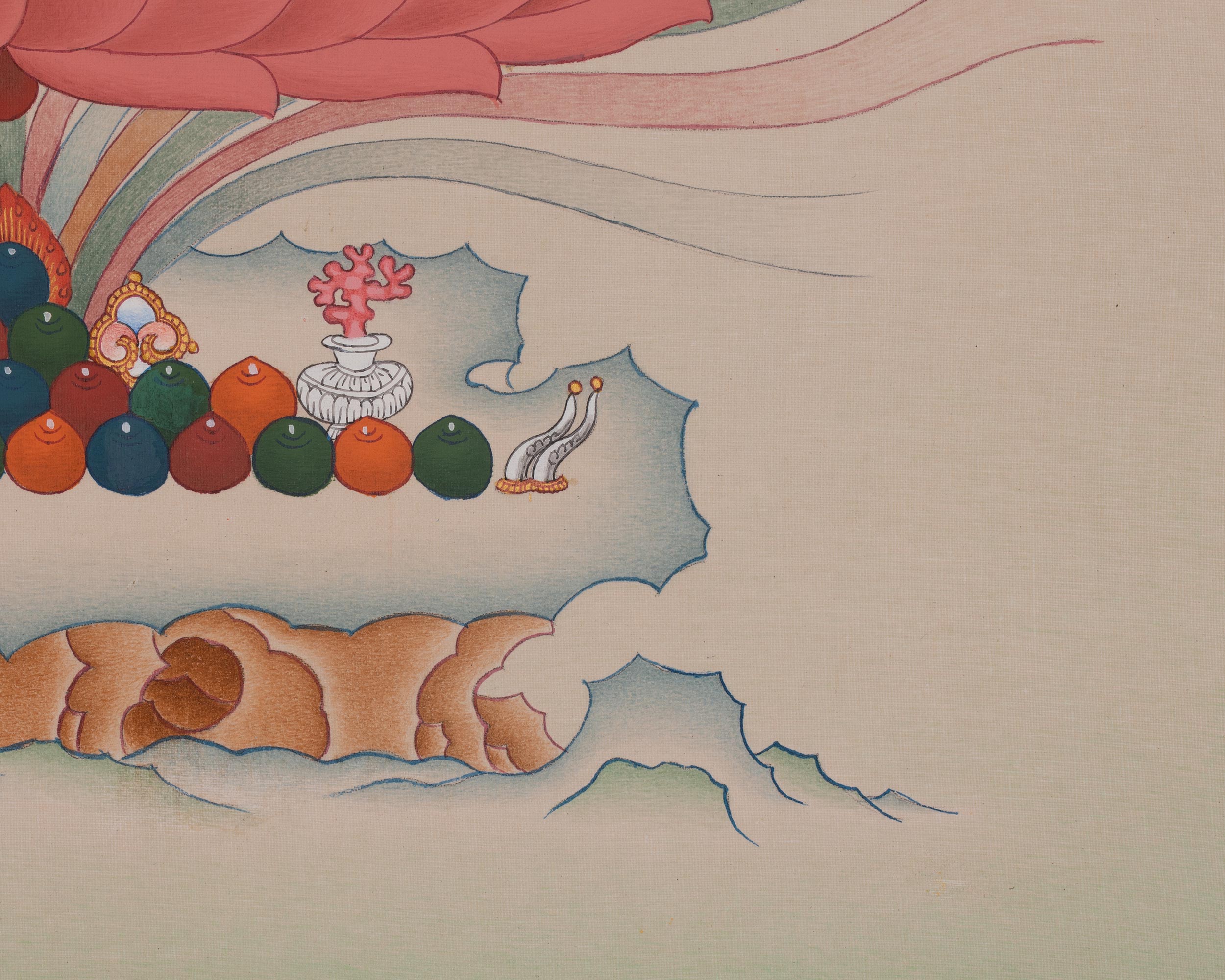 White Tara Compassionate Thangka | Seven-Eyed Deity | Longevity Artwork