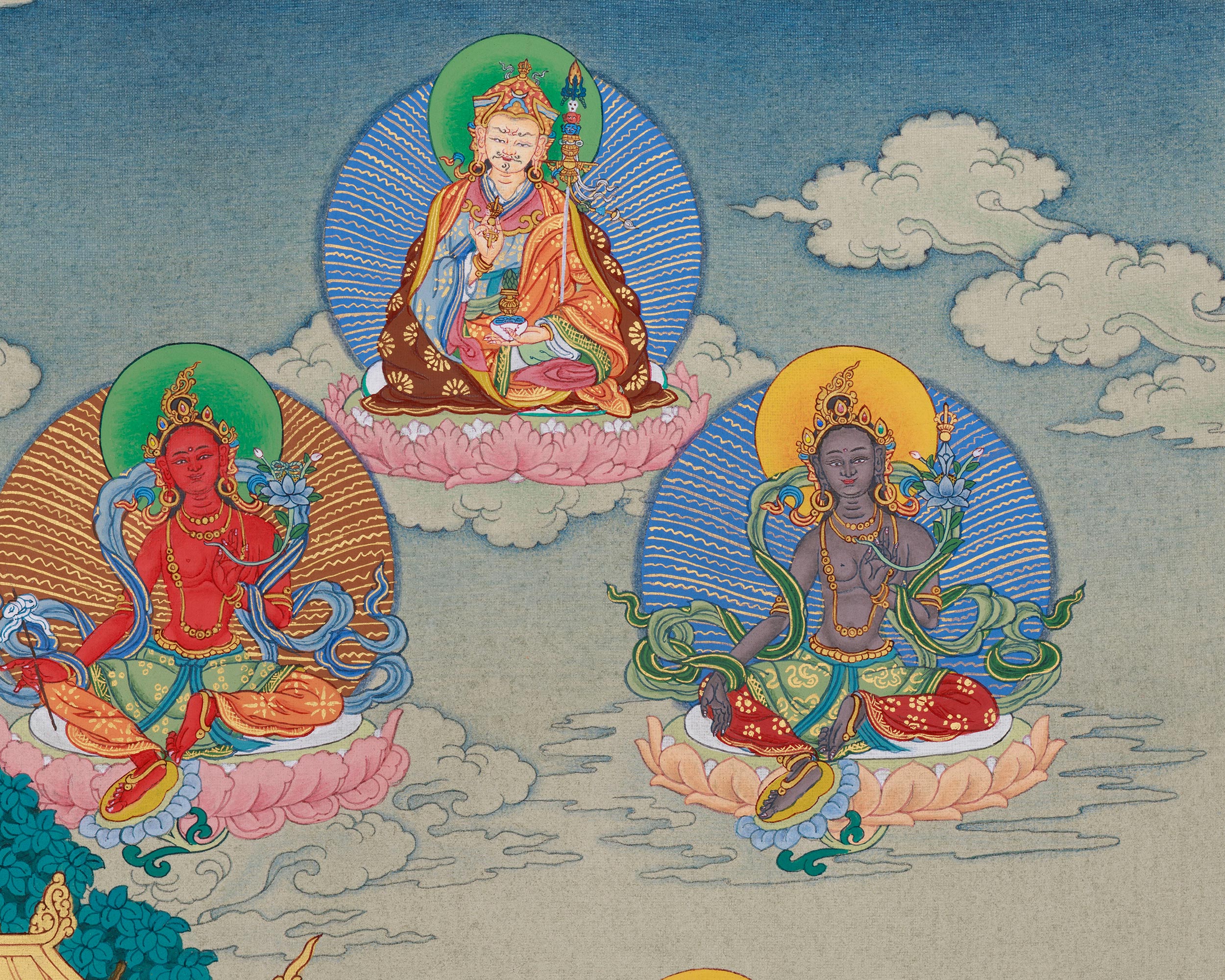 Sacred 21 Tara Bodhisattvas of Compassion | A Divine Thangka of Protection, Healing, and Wisdom