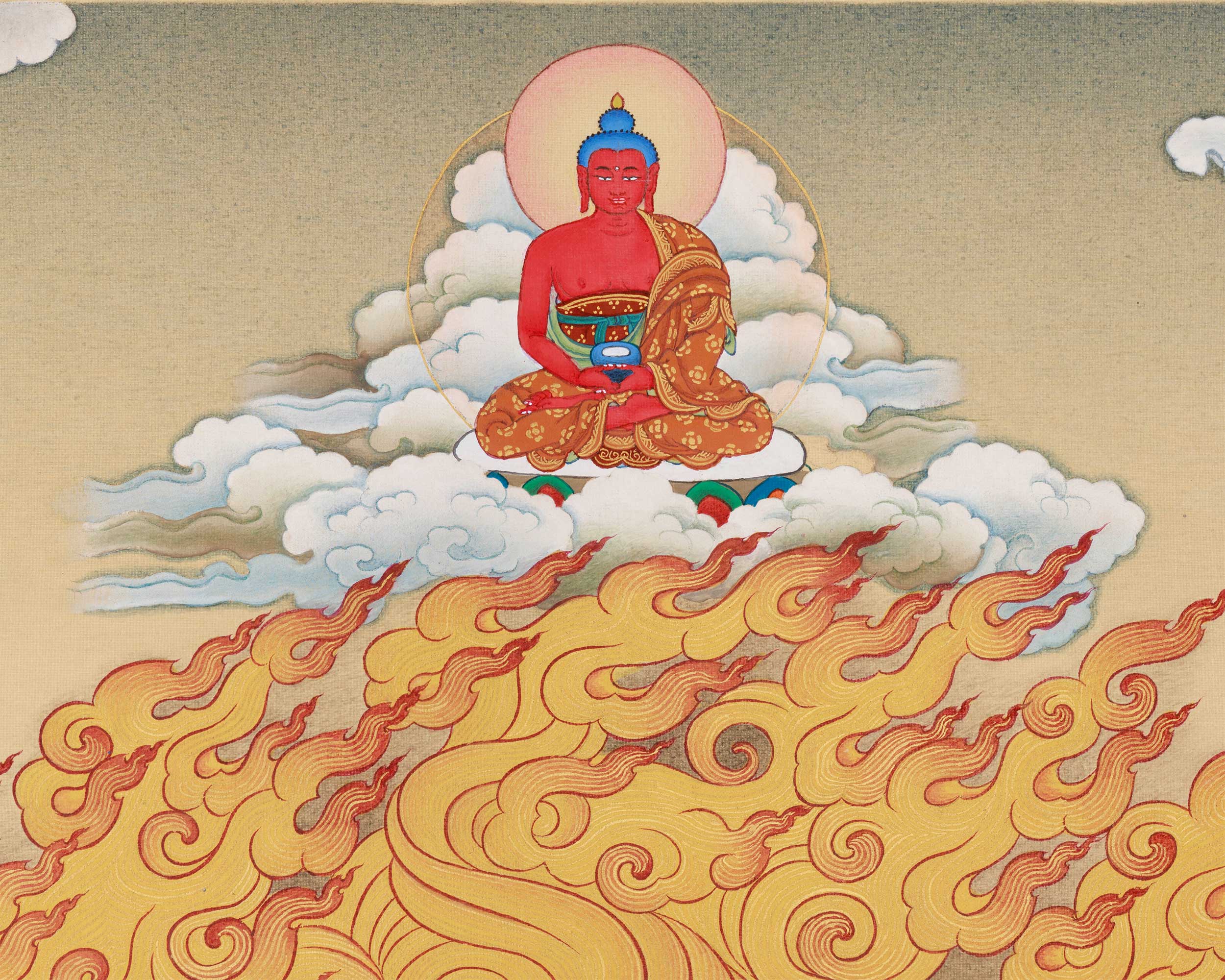 Vajrapani with Amitabha Buddha | Chagna Dorje | Protection and Compassion