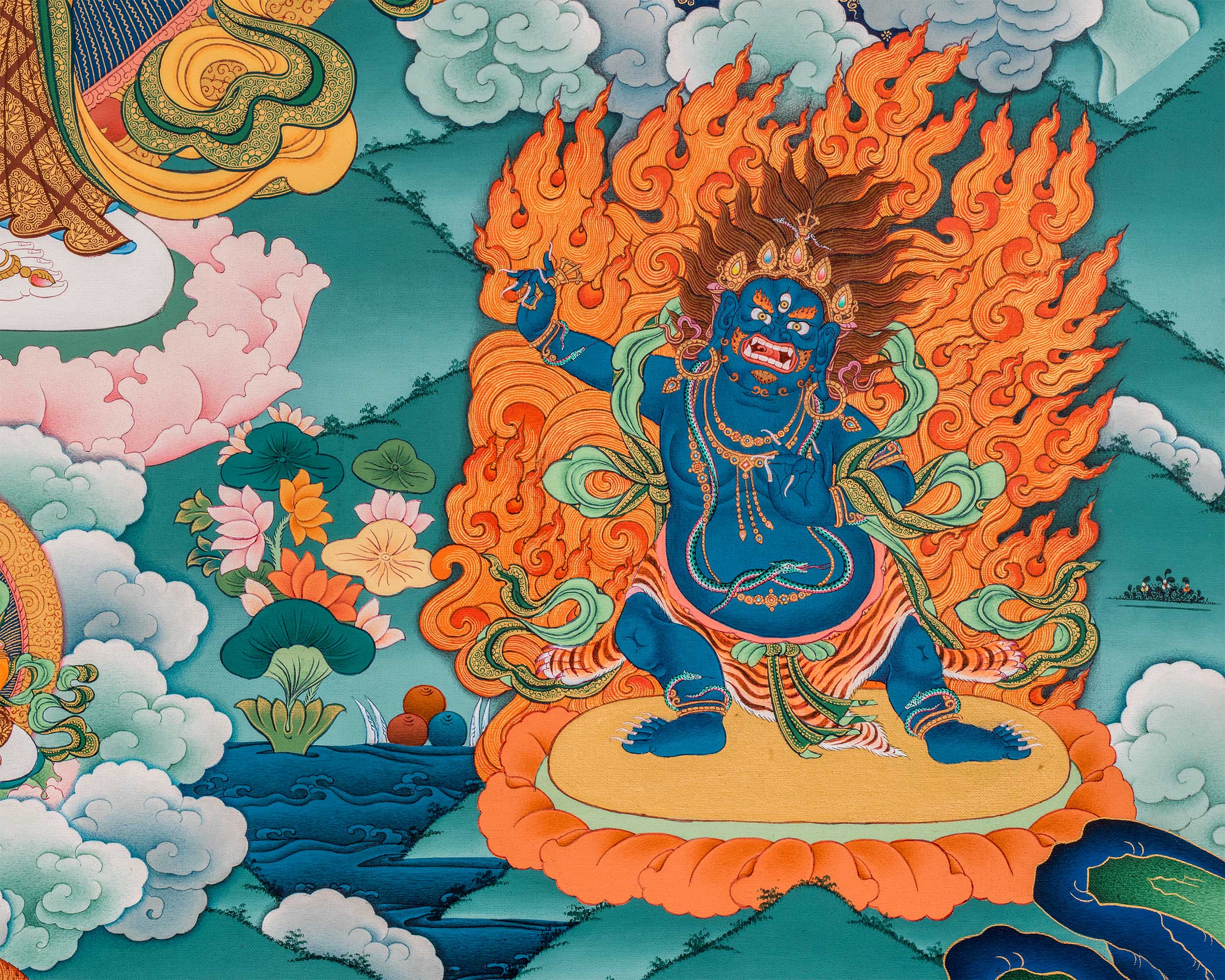 Thousand-Armed Chenresig Thangka Print | Bodhisattva of Compassion