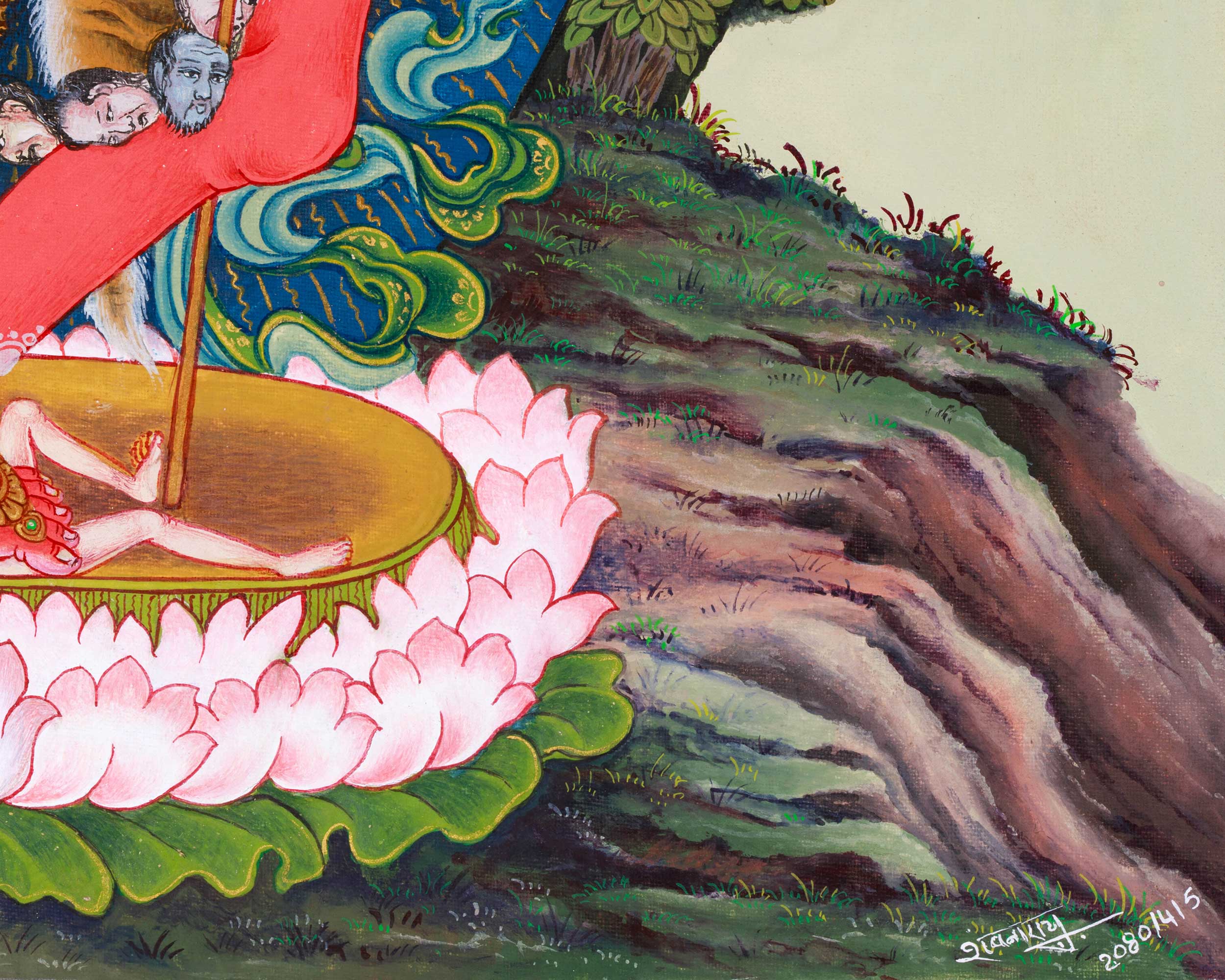 Hand-Painted Dorje Phagmo Thangka | The Thunderbolt Goddess | Thangka Painting for Spiritual Growth