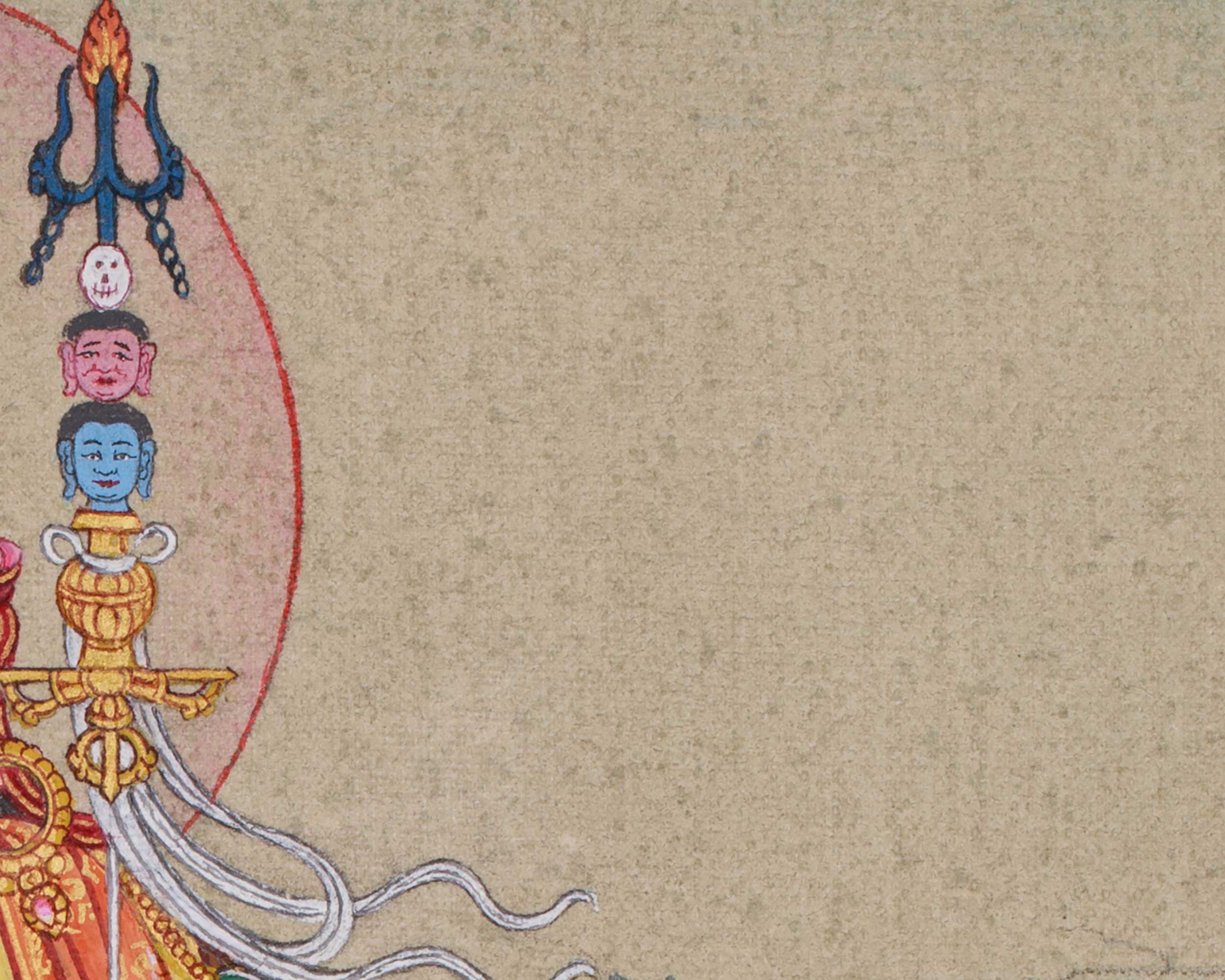 Handmade Guru Padmasambhava Thangka | The Lotus-Born Master of Enlightenment
