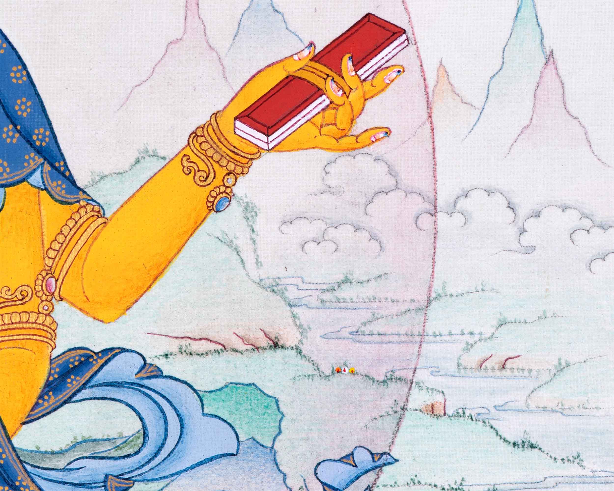 Practice of Prajnaparamita in Buddhism | Traditional Yum Chenmo Thangka | Wall Decorative Art