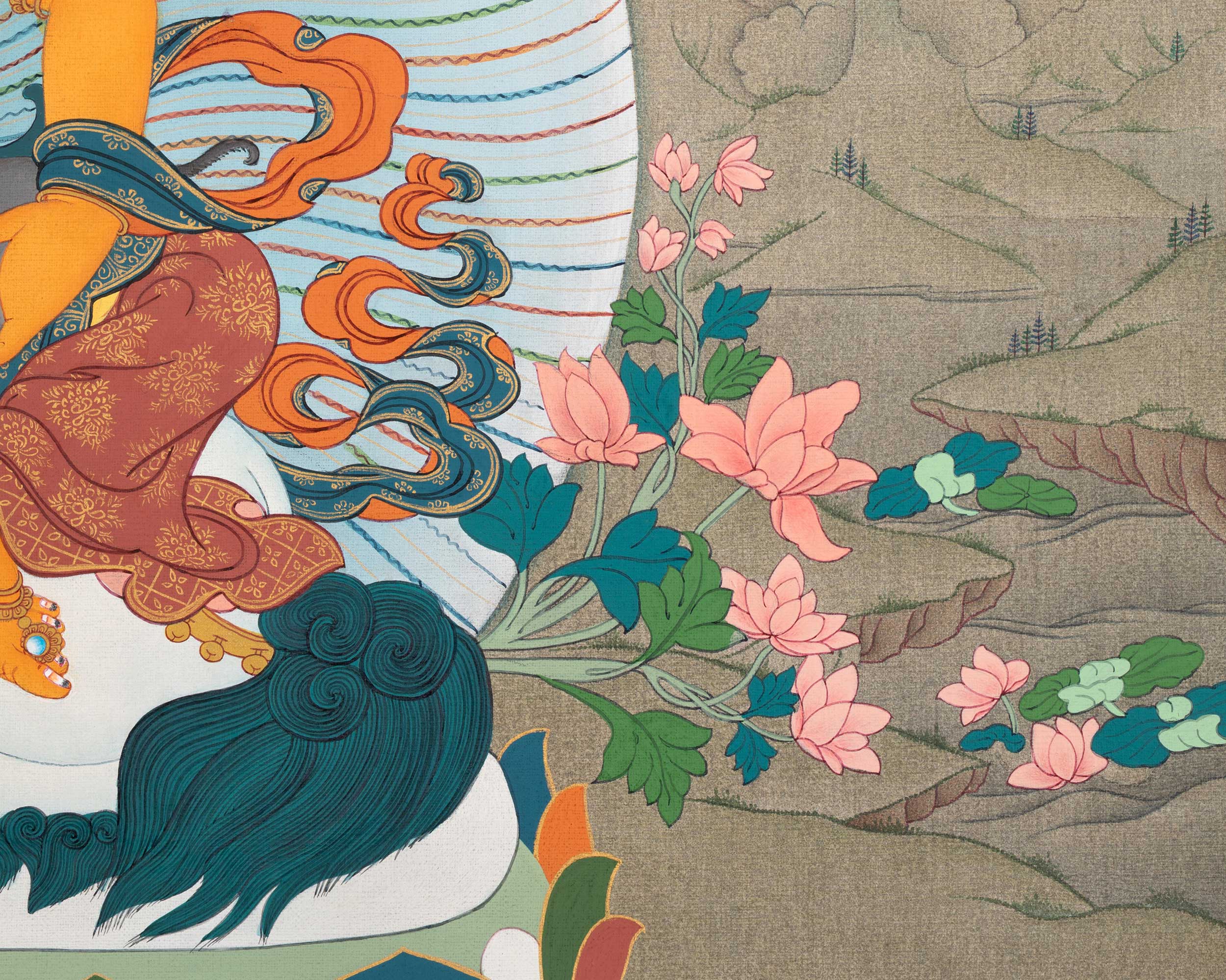 5 Jambhala Thangka Print | Buddhist Wealth Deity, Dzambhala | Prosperity and Success