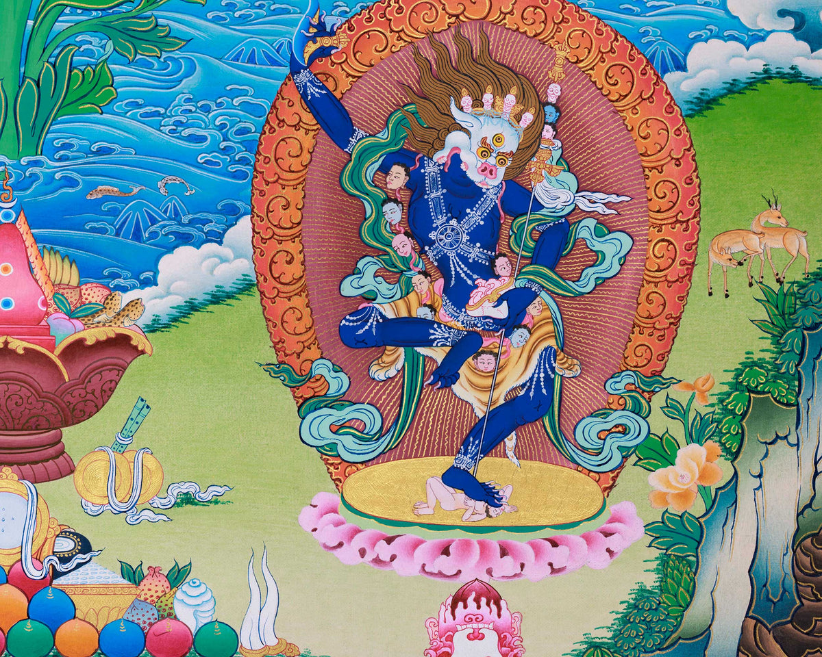 Guru Rinpoche Sacred Artwork | Hand-Painted Padmasambhava Thangka