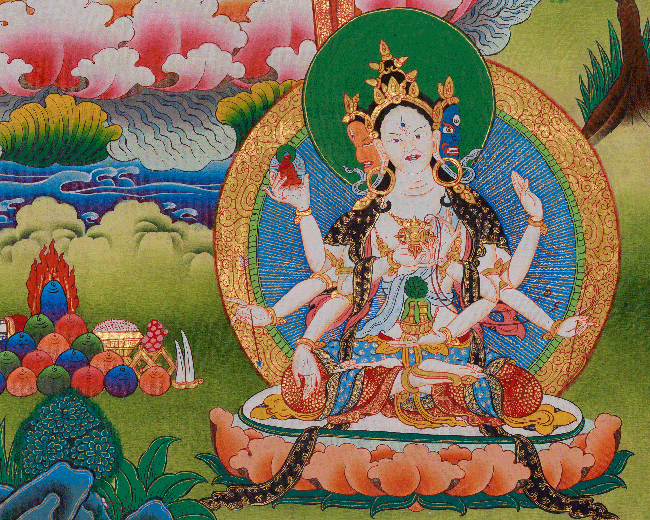 Sacred Thangka of White Tara | Revered Female Buddha In Vajrayana Buddhism