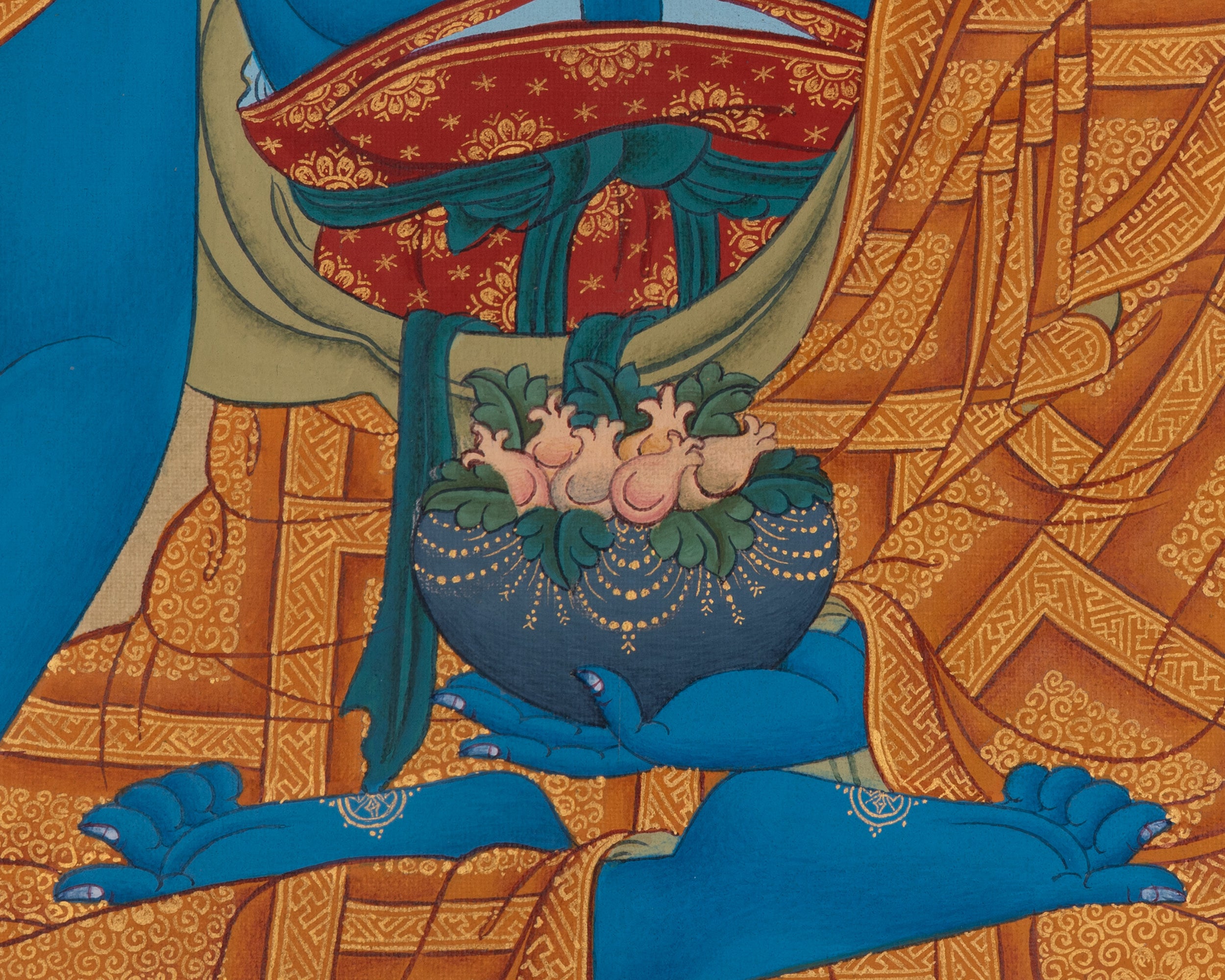 Medicine Buddha Meditation Art | Bhaisajyaguru Thangka | Healing Deity