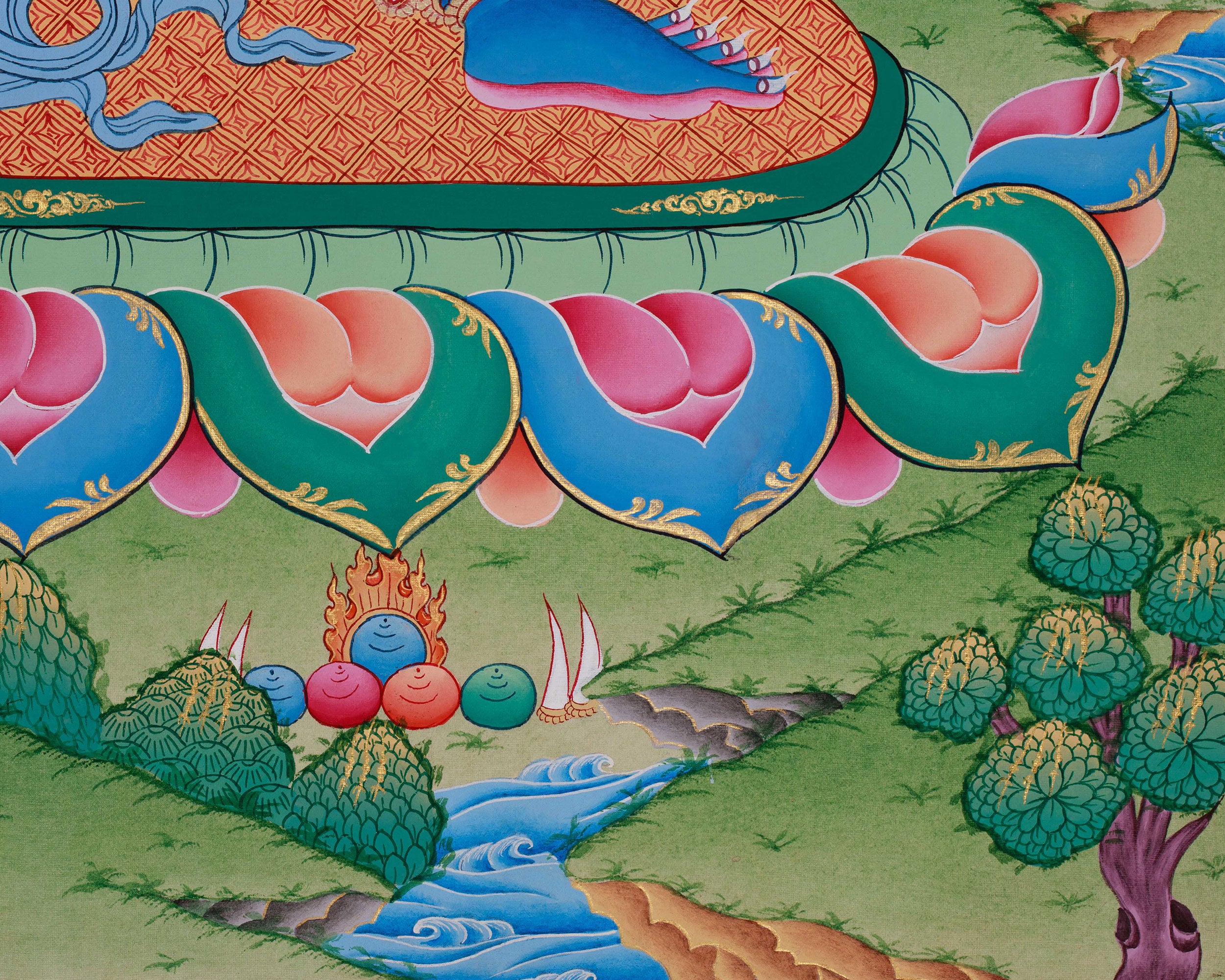 Vajrapani Protector Deity Thangka | Tibetan Dharma Guardian