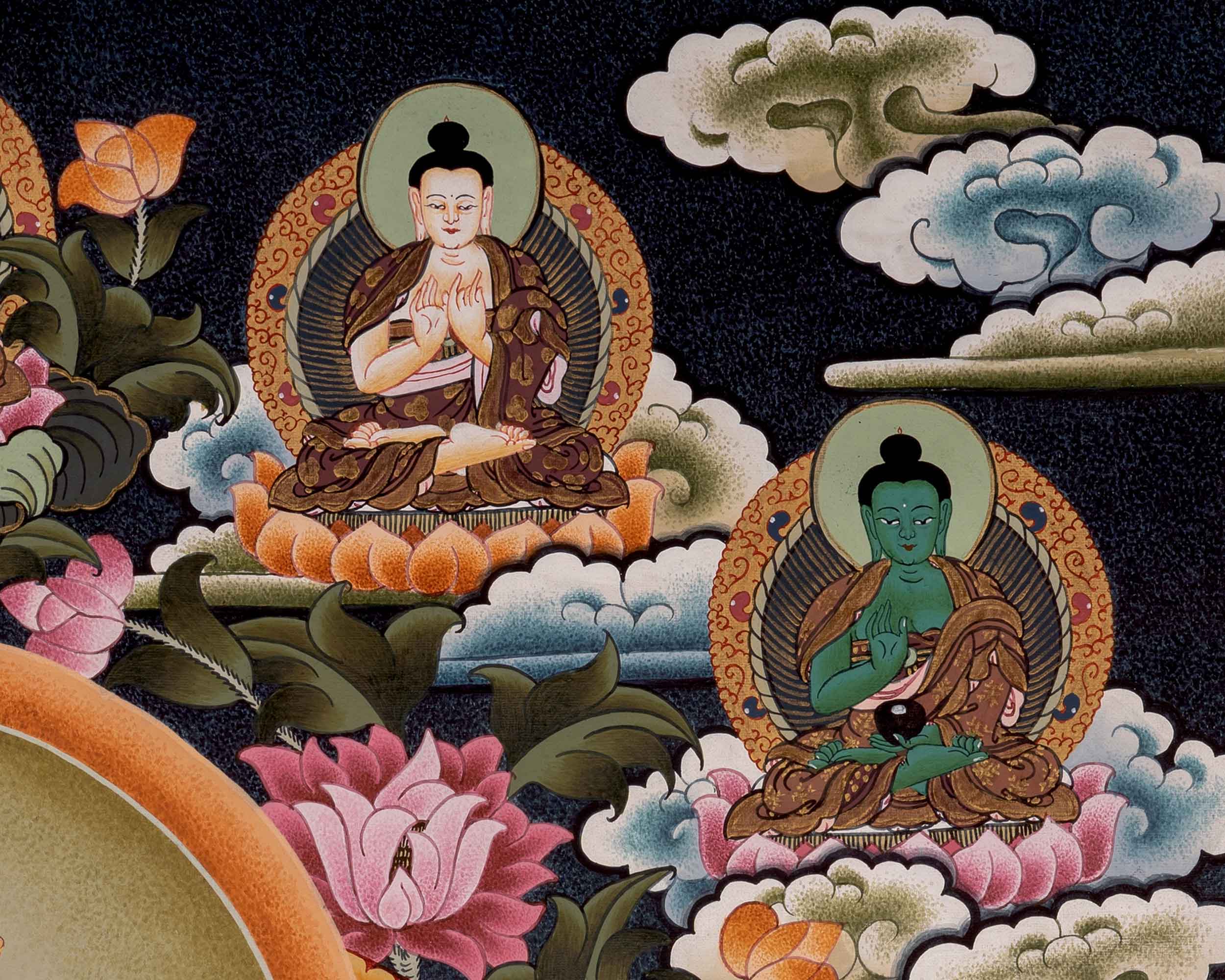 Bodhisattva Four-Armed Chenrezig Thangka | Embodying the Compassion of Avalokiteshvara