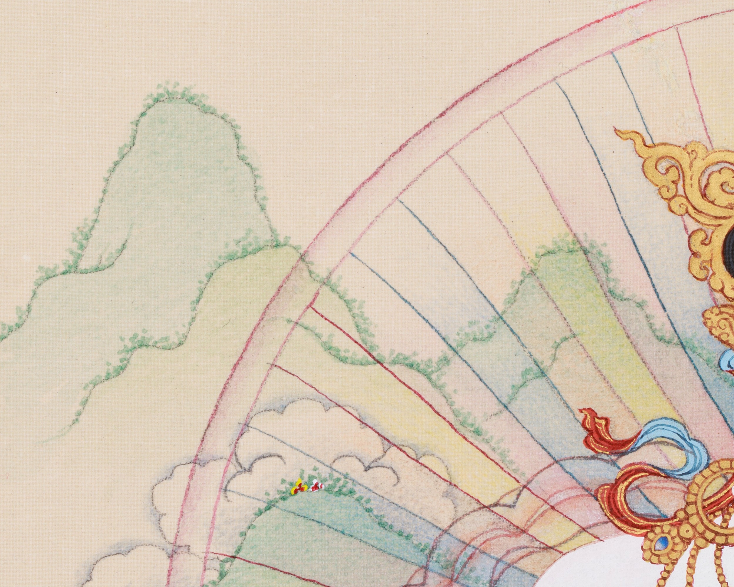 Hand-Painted Sukha Siddhi Painting | The Dakini of Blissful Wisdom and Spiritual Transformation