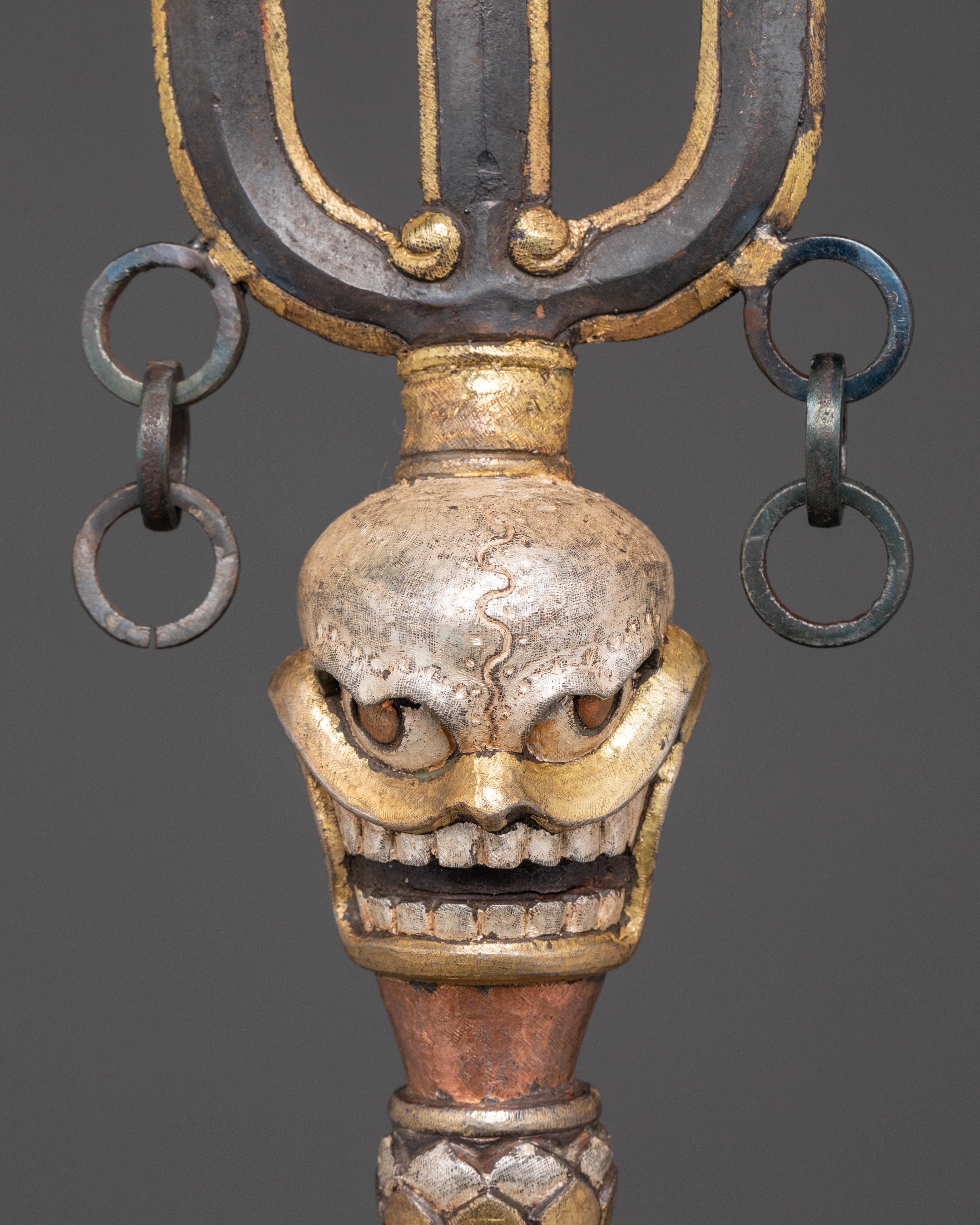 Trishul with Phurba | Ritual Weapon for Tantric Practices