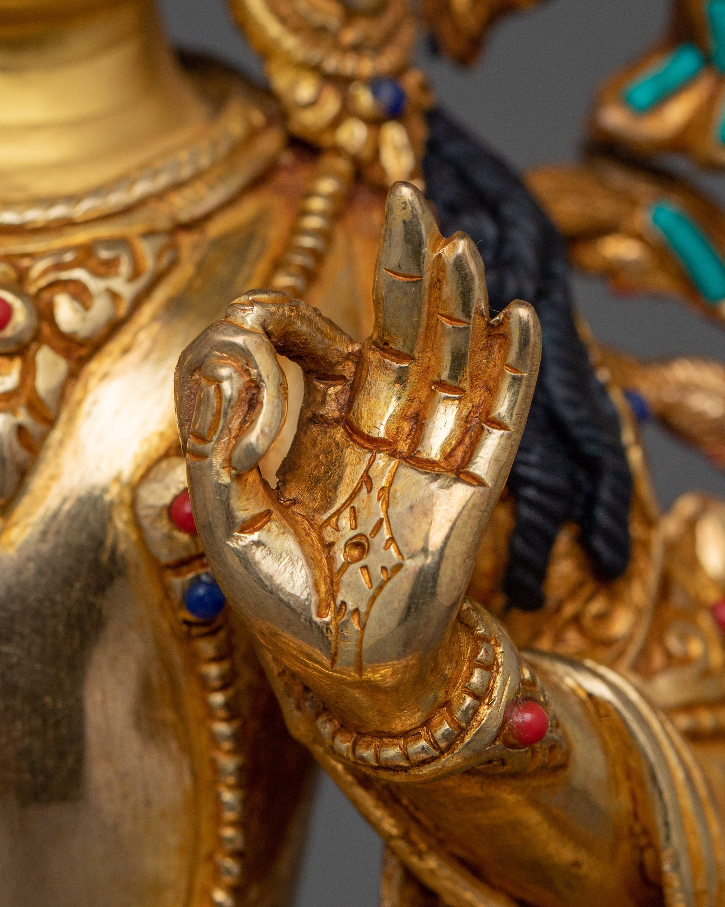 Sculpture of Manjushri Deity of wisdom | Holding the Sword of Clarity