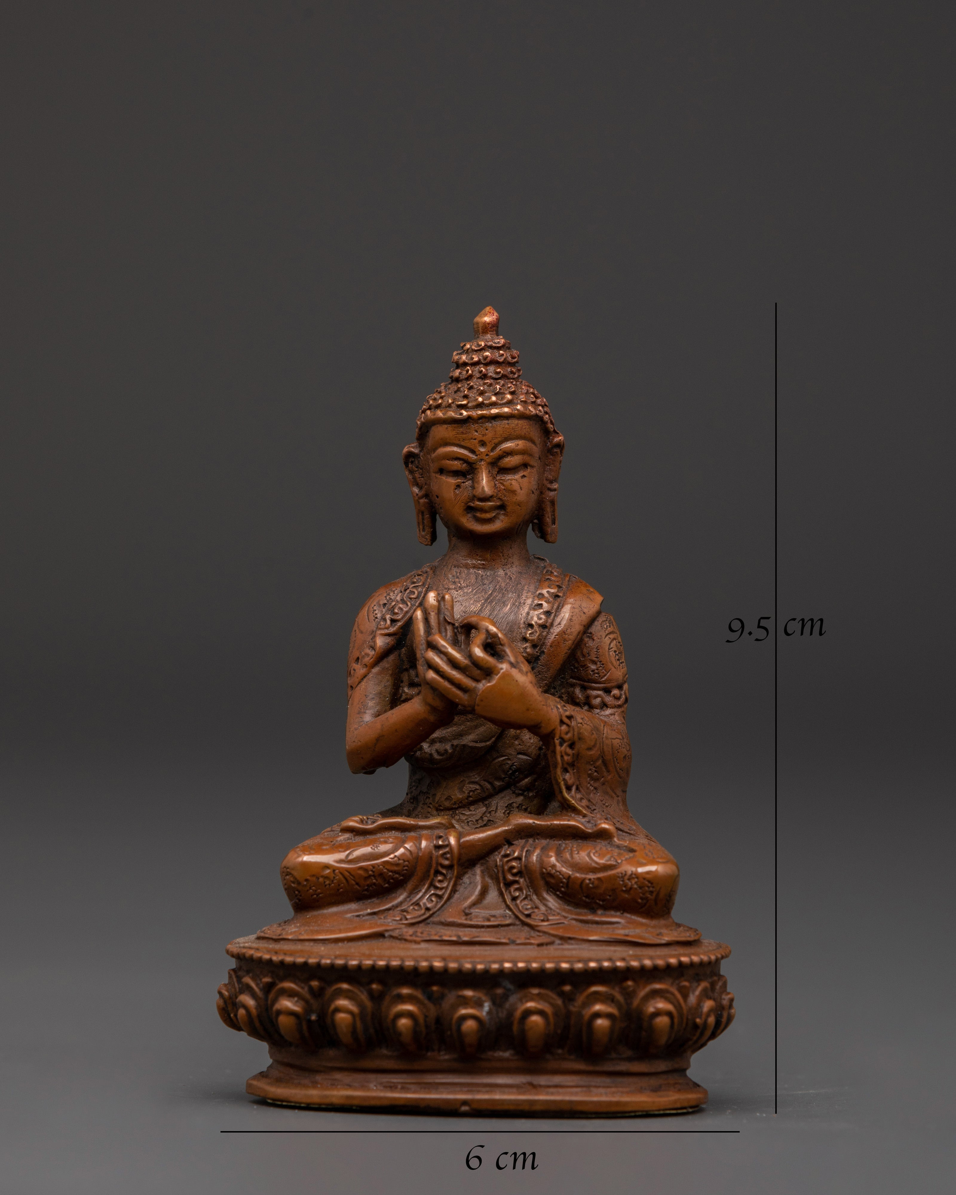 Oxidized Copper Vairocana Statue | For Spiritual Wisdom, Meditation & Buddhist Altar Decor