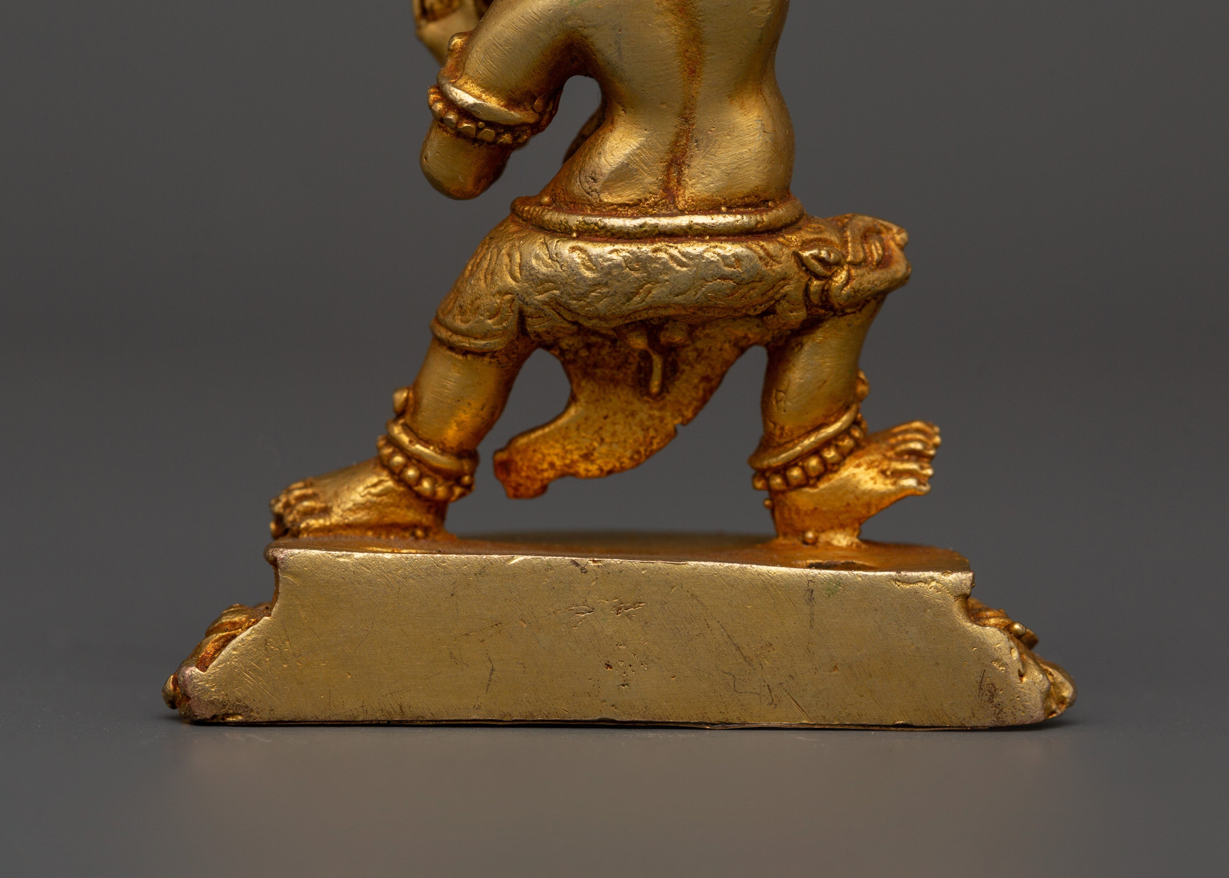 Gold-plated copper Vajrapani statue | Sacred Buddhist Decor