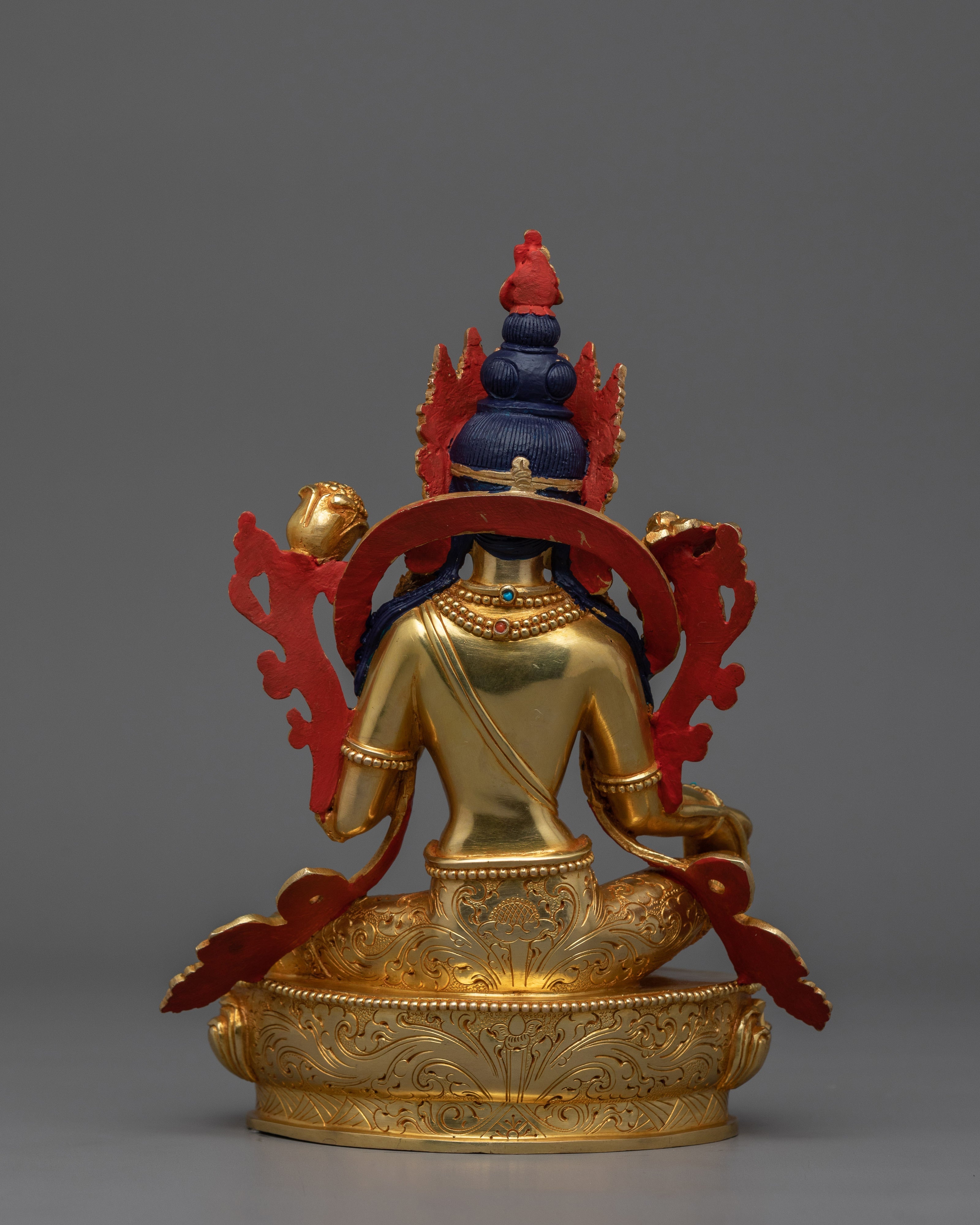Handmade Green Tara The Compassionate Goddess Statue | Embodiment of Wisdom