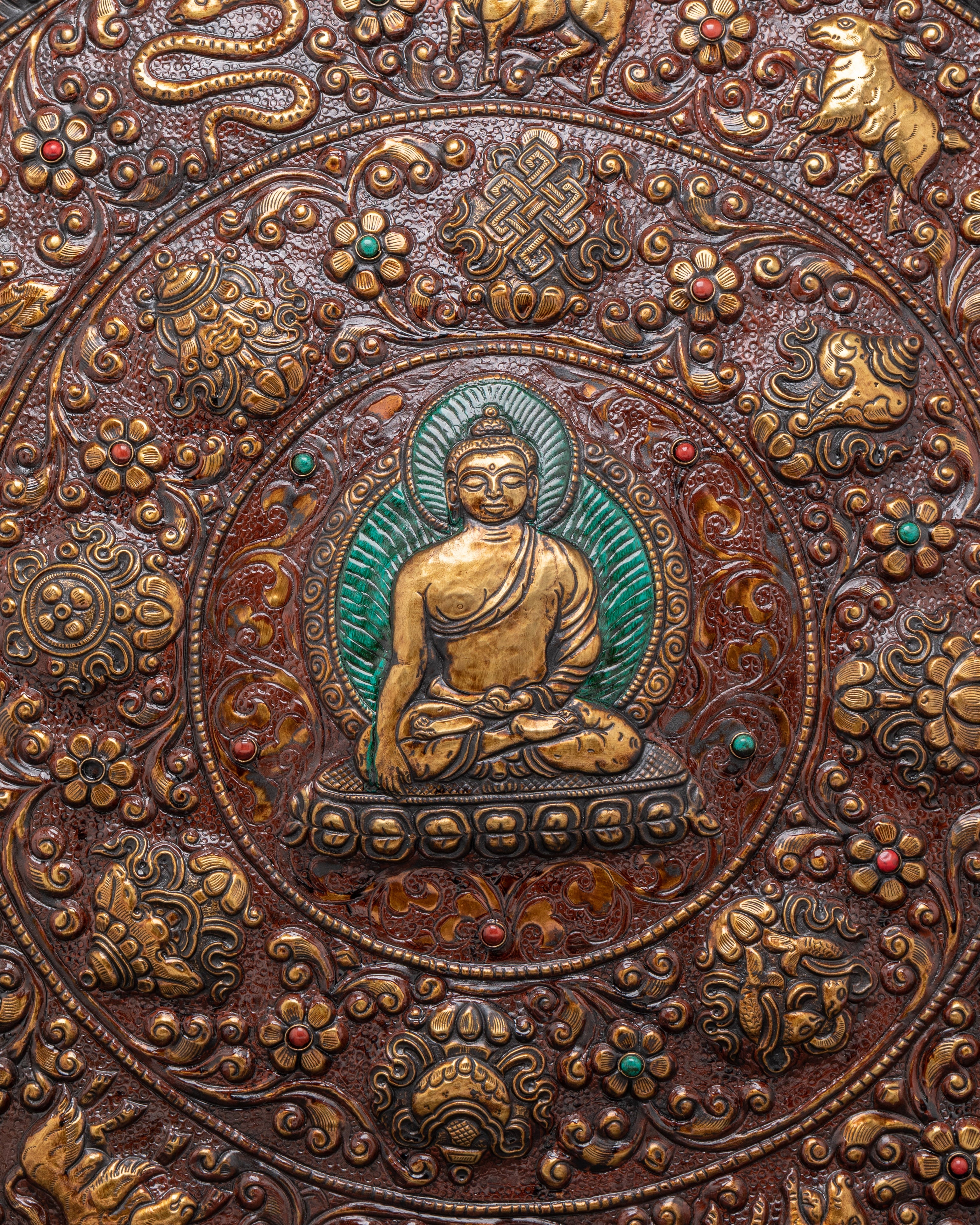 Tibetan Buddha Wall Hanging | Shakyamuni Buddha Plaque