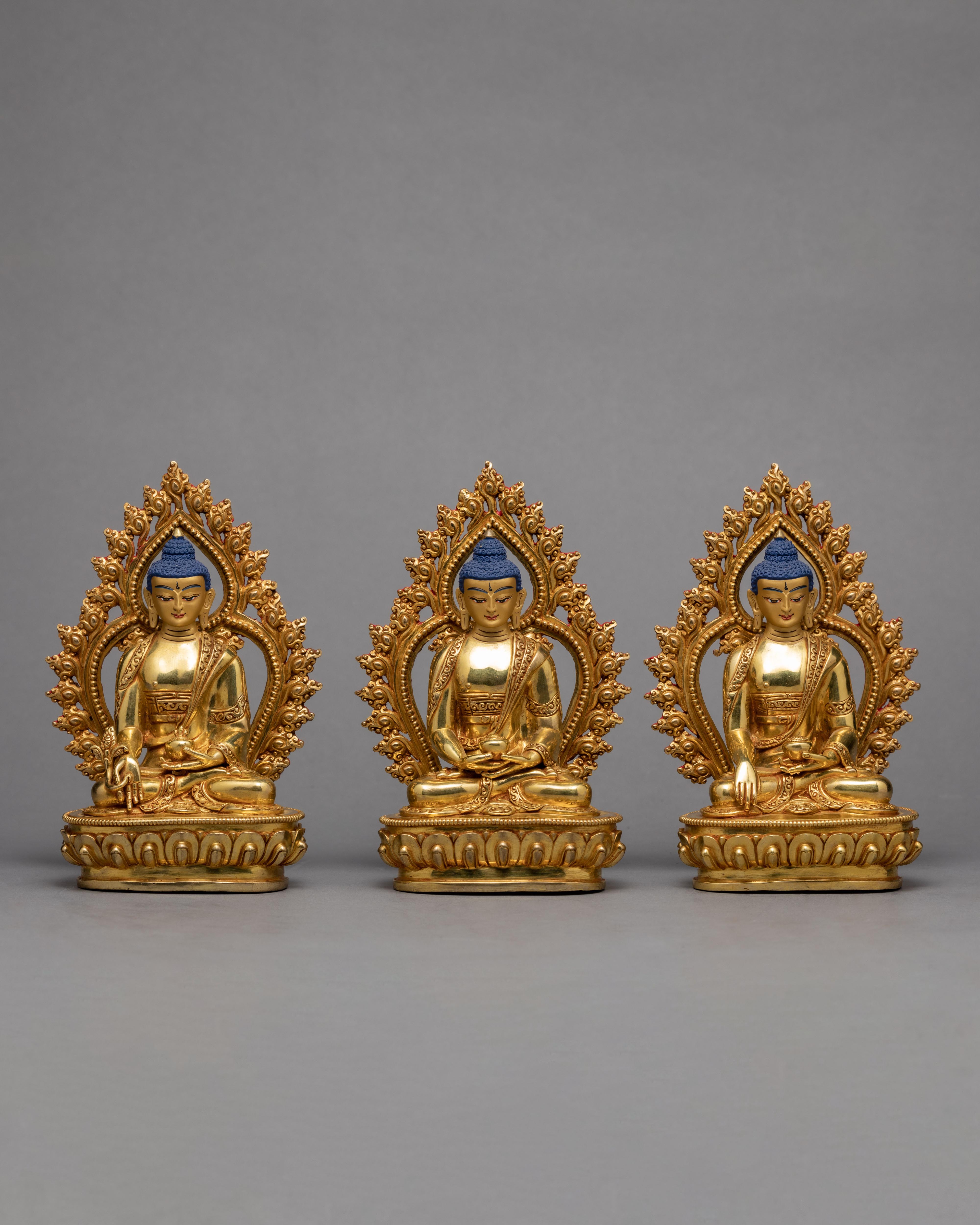three buddha statue