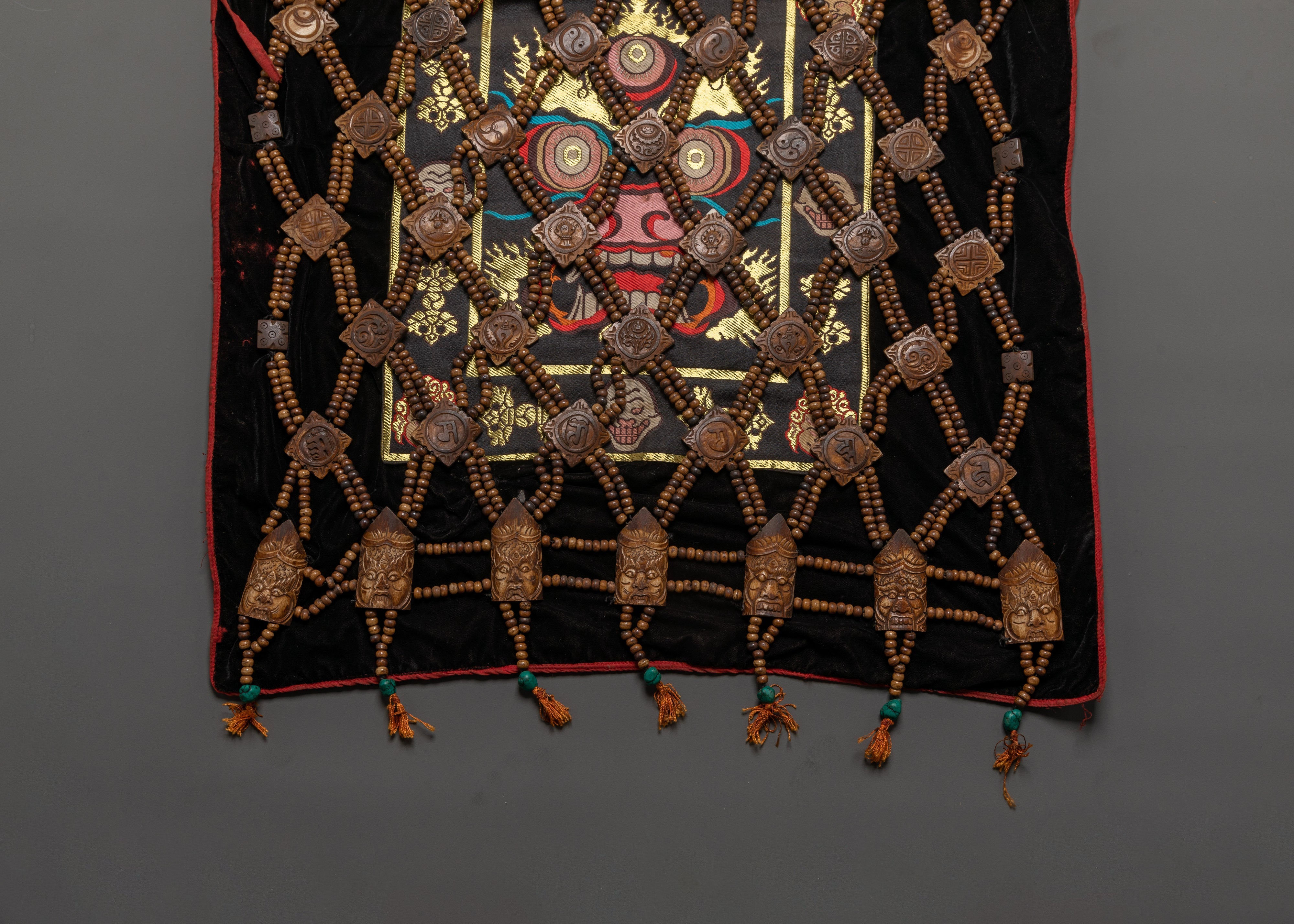 Yak Bone Guru Fabric | Handcrafted Tibetan Sacred Cloth, Spiritual Altar Textile