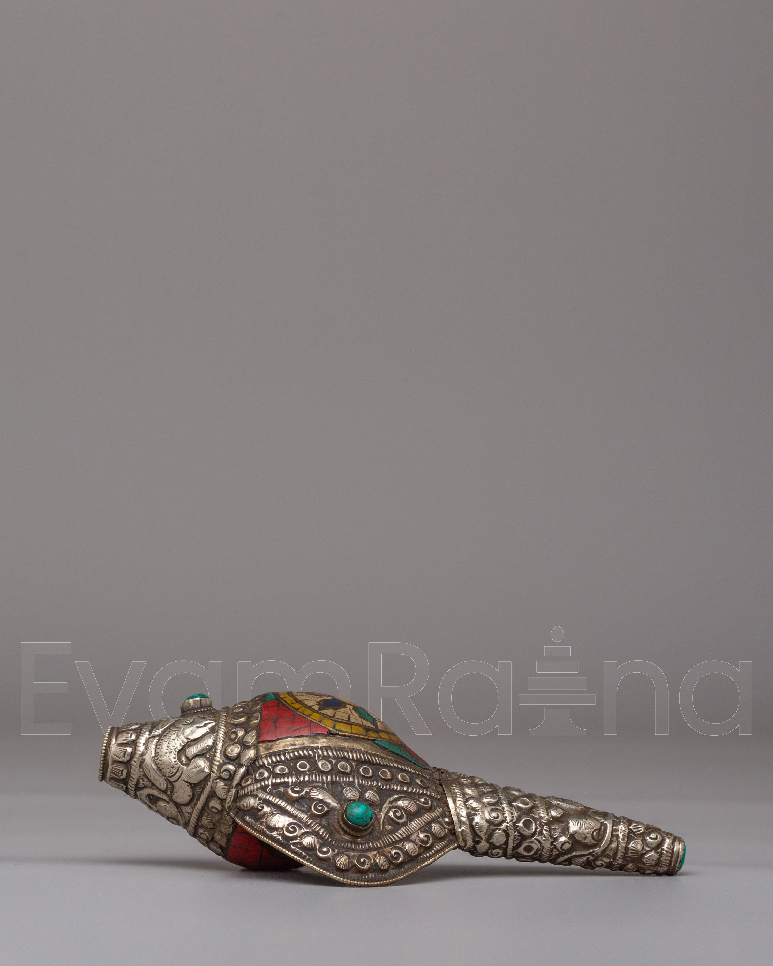 Traditional Buddhist Conch | Buddhist Ritual Trumpet for Puja