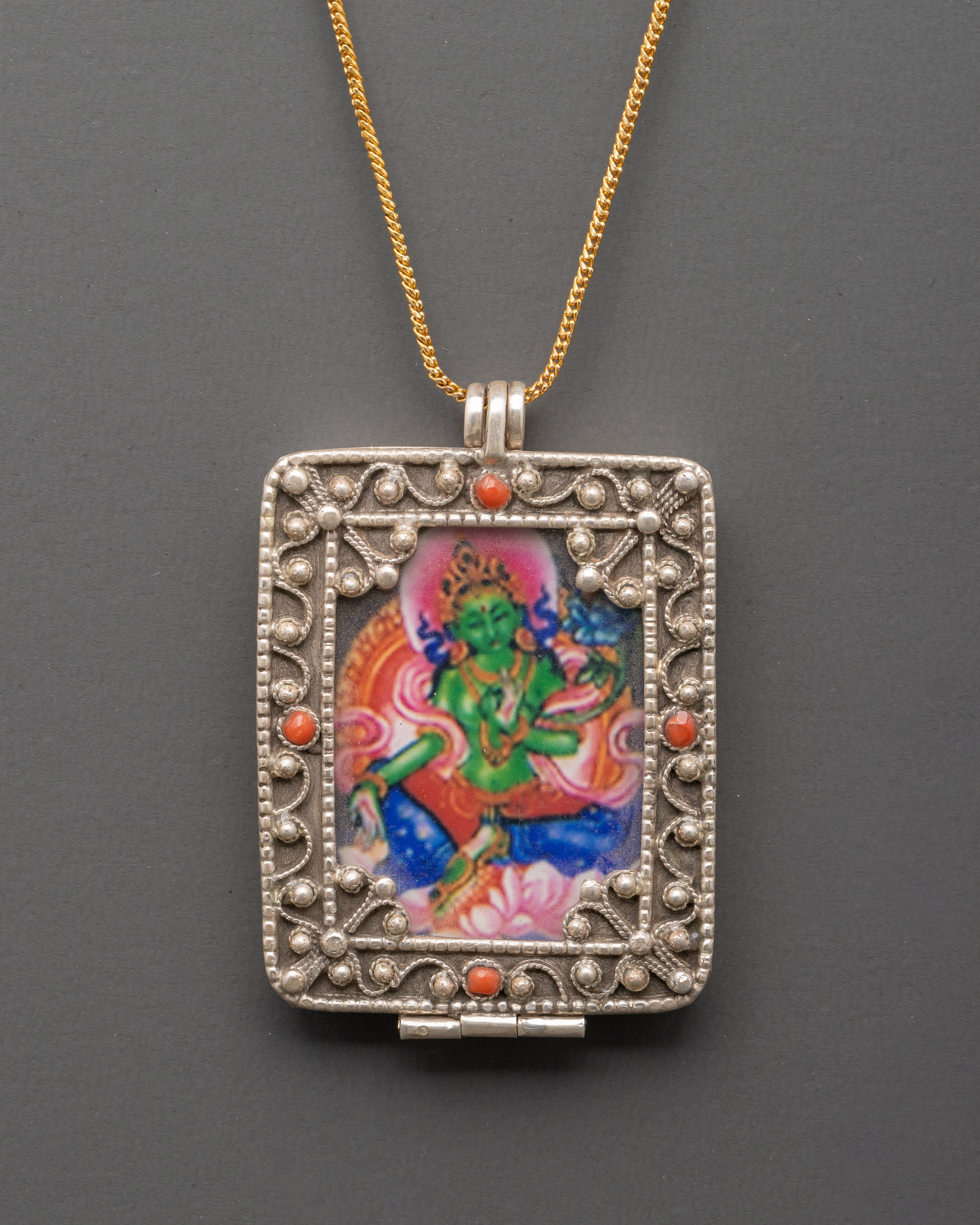 green-tara-silver-sacred-locket