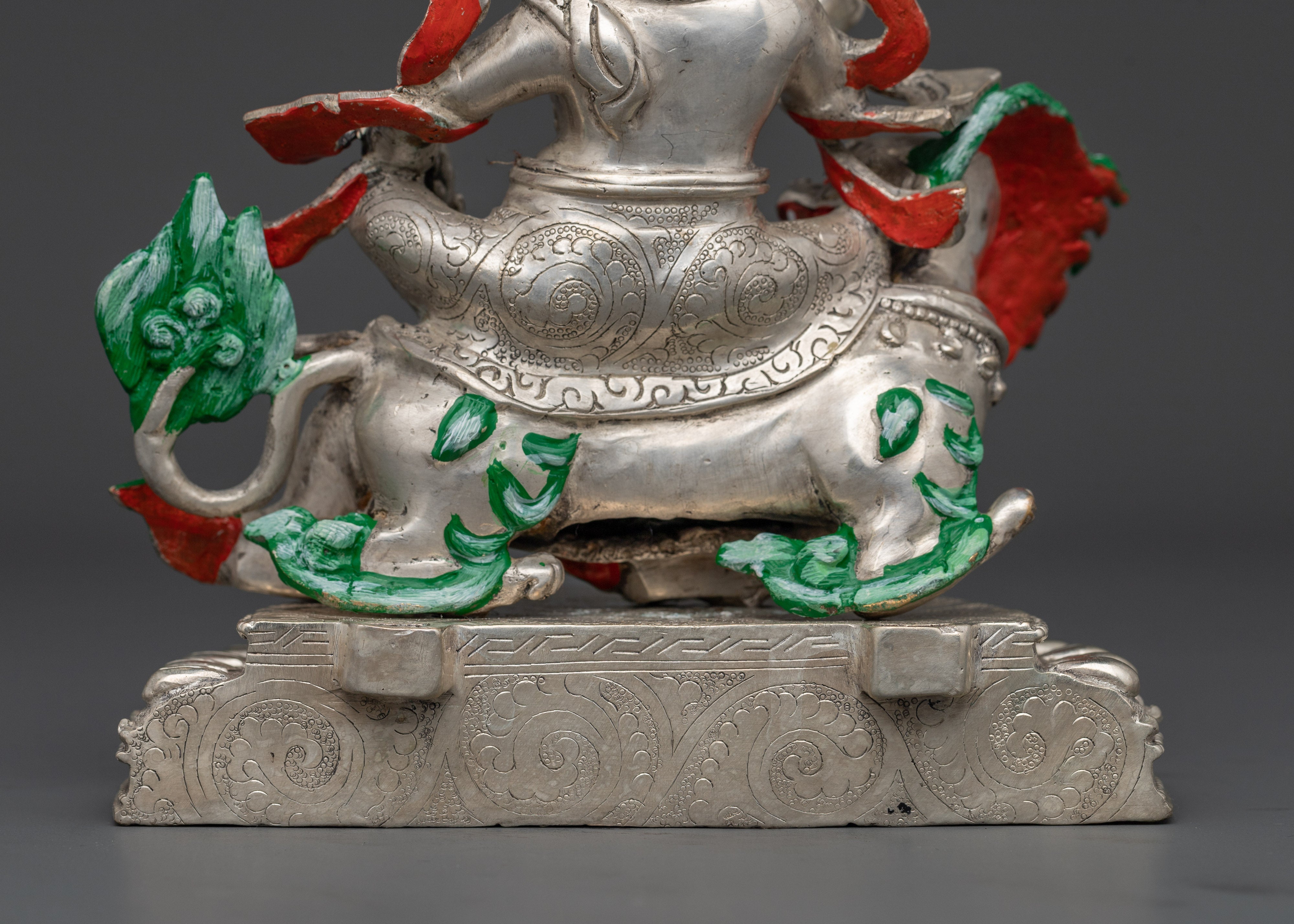 8.3-Inch Silver-Plated Namtoshe Statue | Handcrafted Buddhist Deity