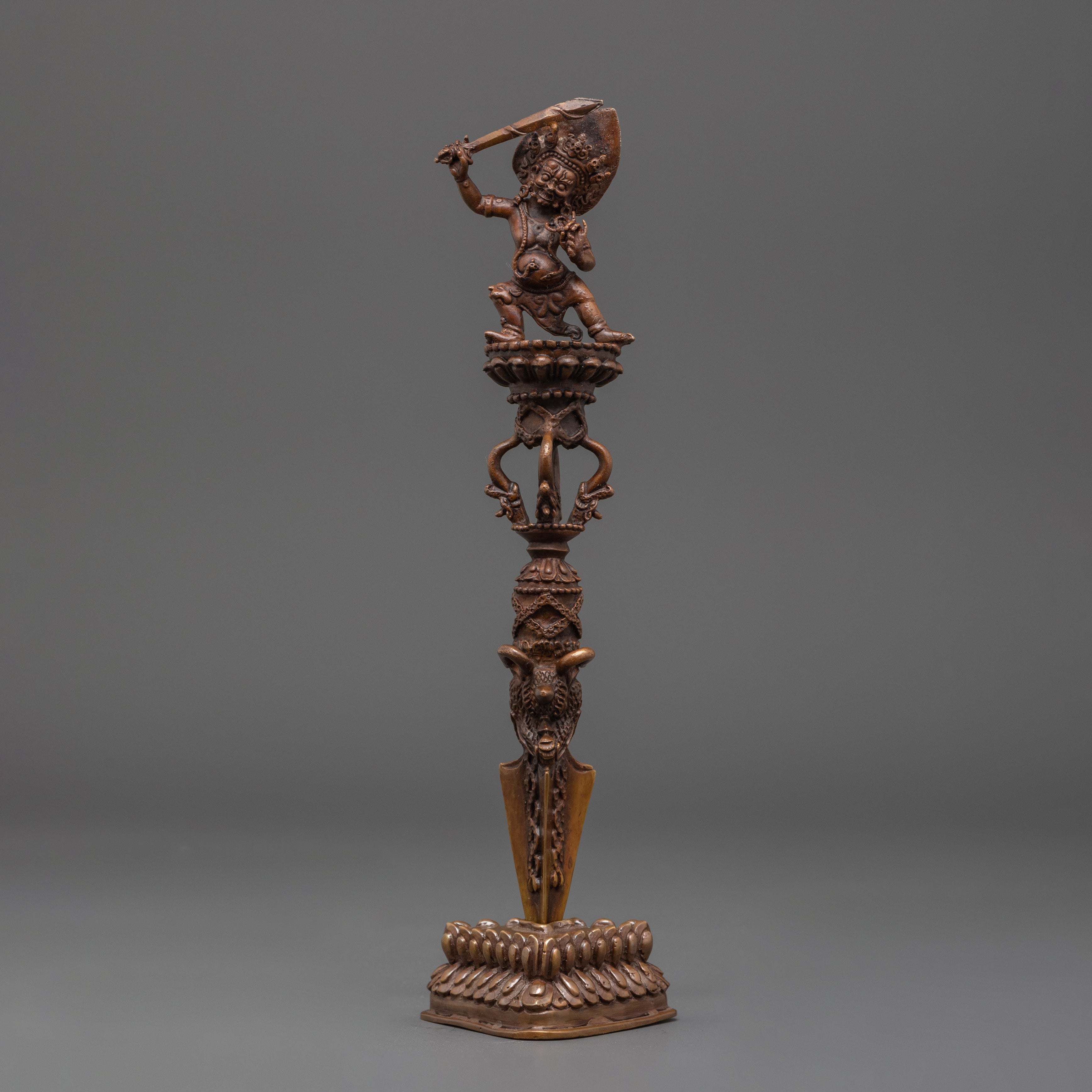 Oxidized Buddhist Phurba | Tibetan Ritual Tool