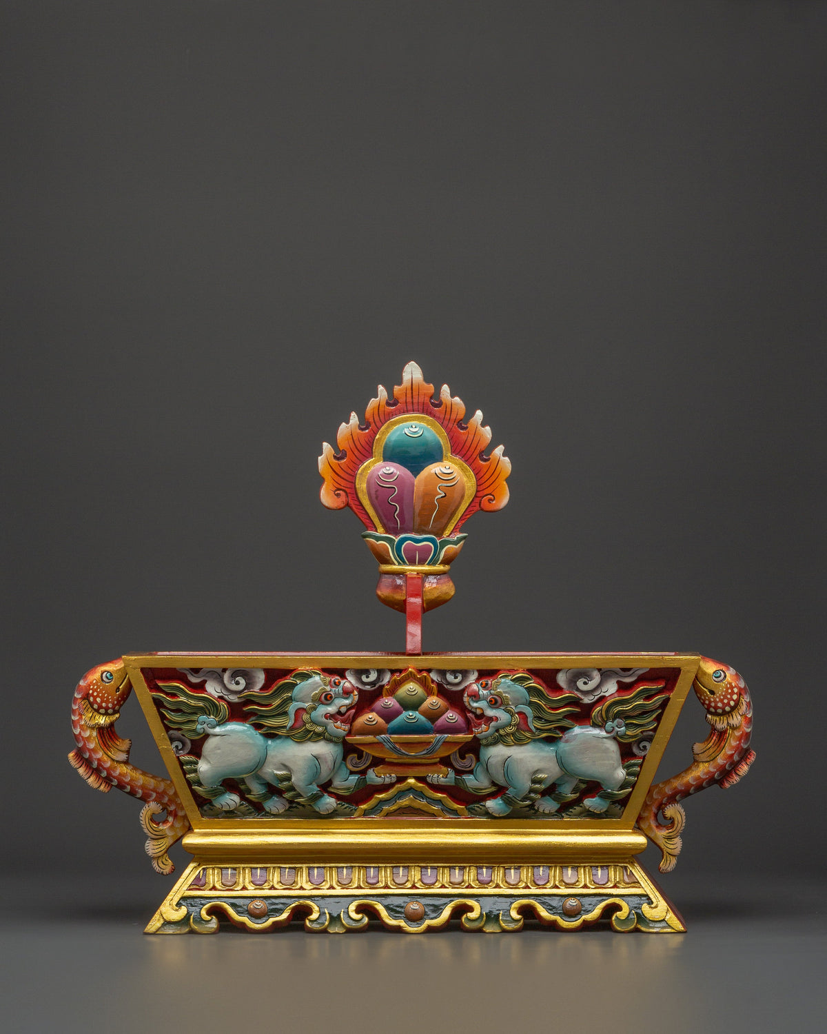 Handcrafted Tibetan Folk Art Box | With Vibrant Acrylic Colors