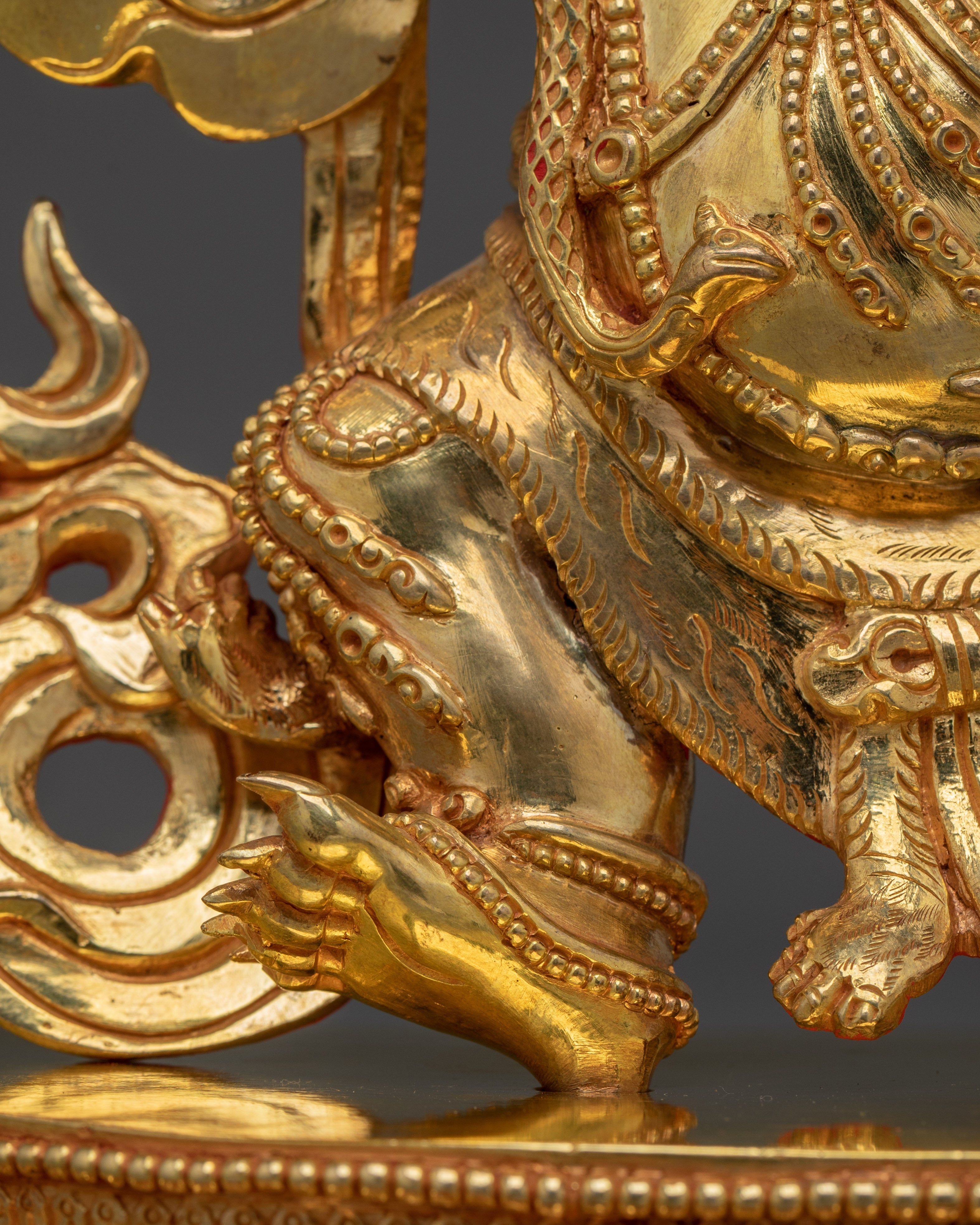24K Gold Gilded Vajrapani Statue | Meditation & Shrine Decor