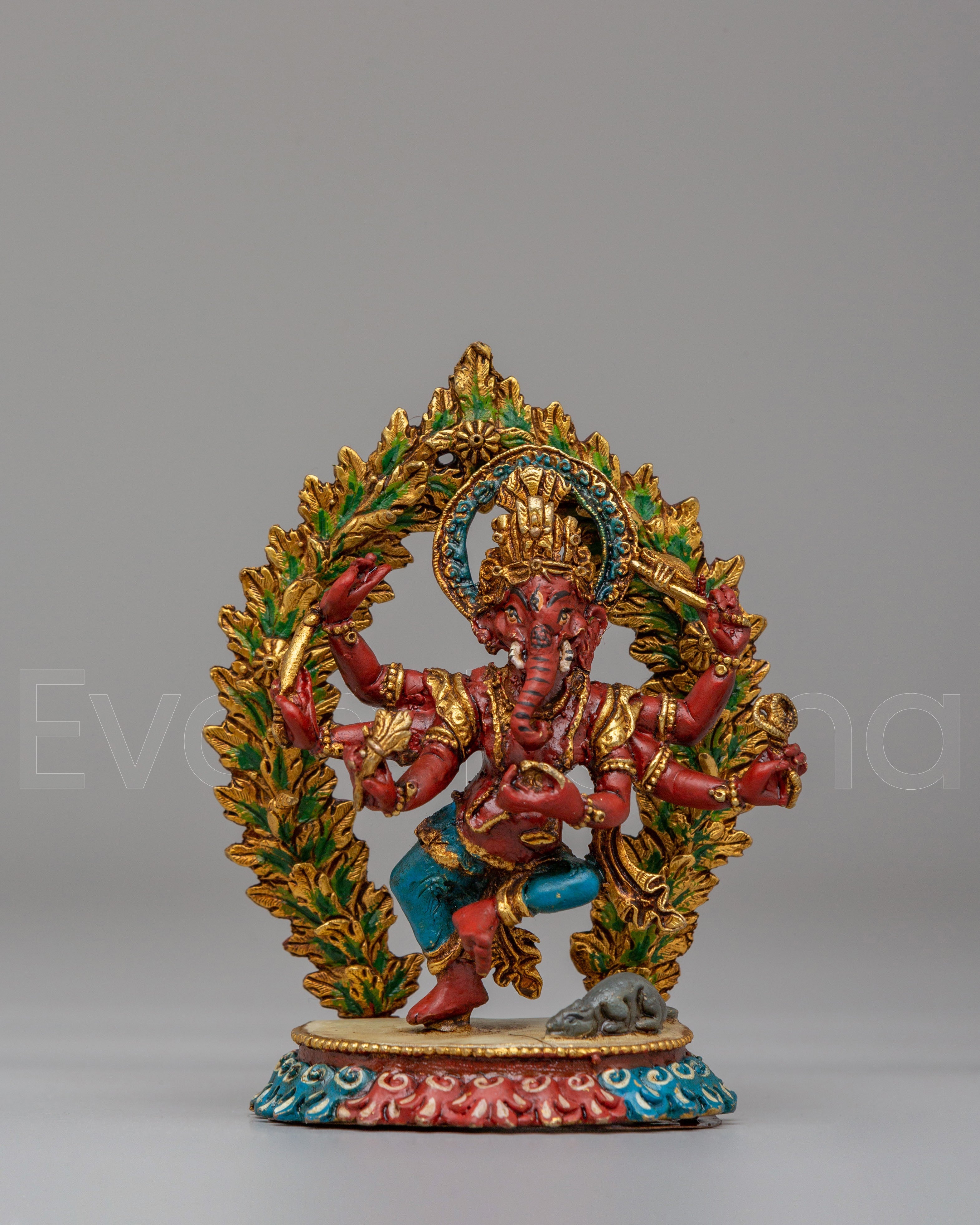 Sacred Six-Armed Ganesha Statue