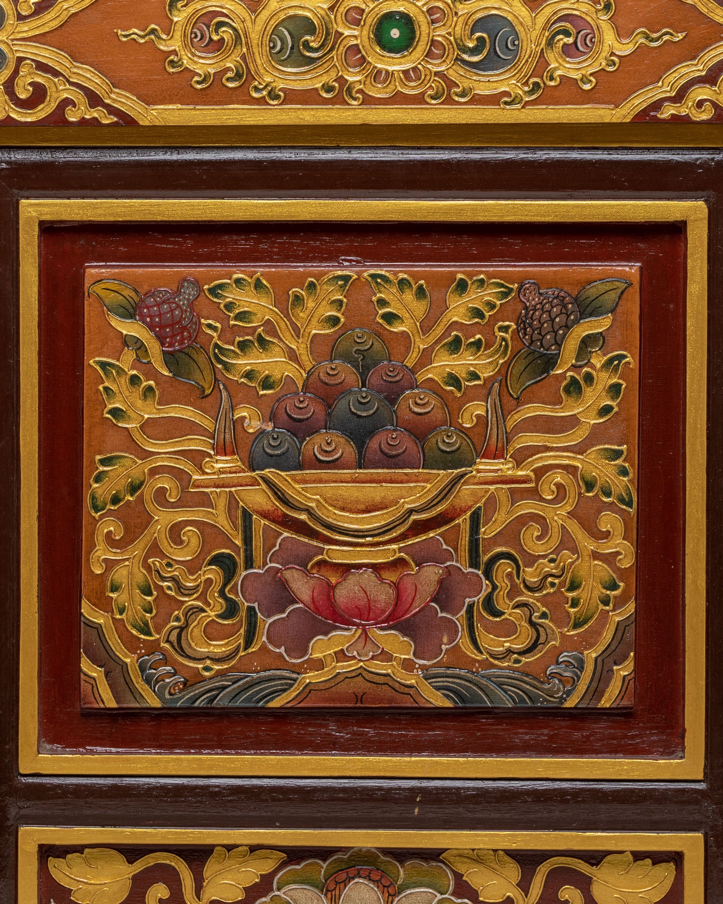 Himalayan Tibetan Folding Table | Handcrafted Wooden Table