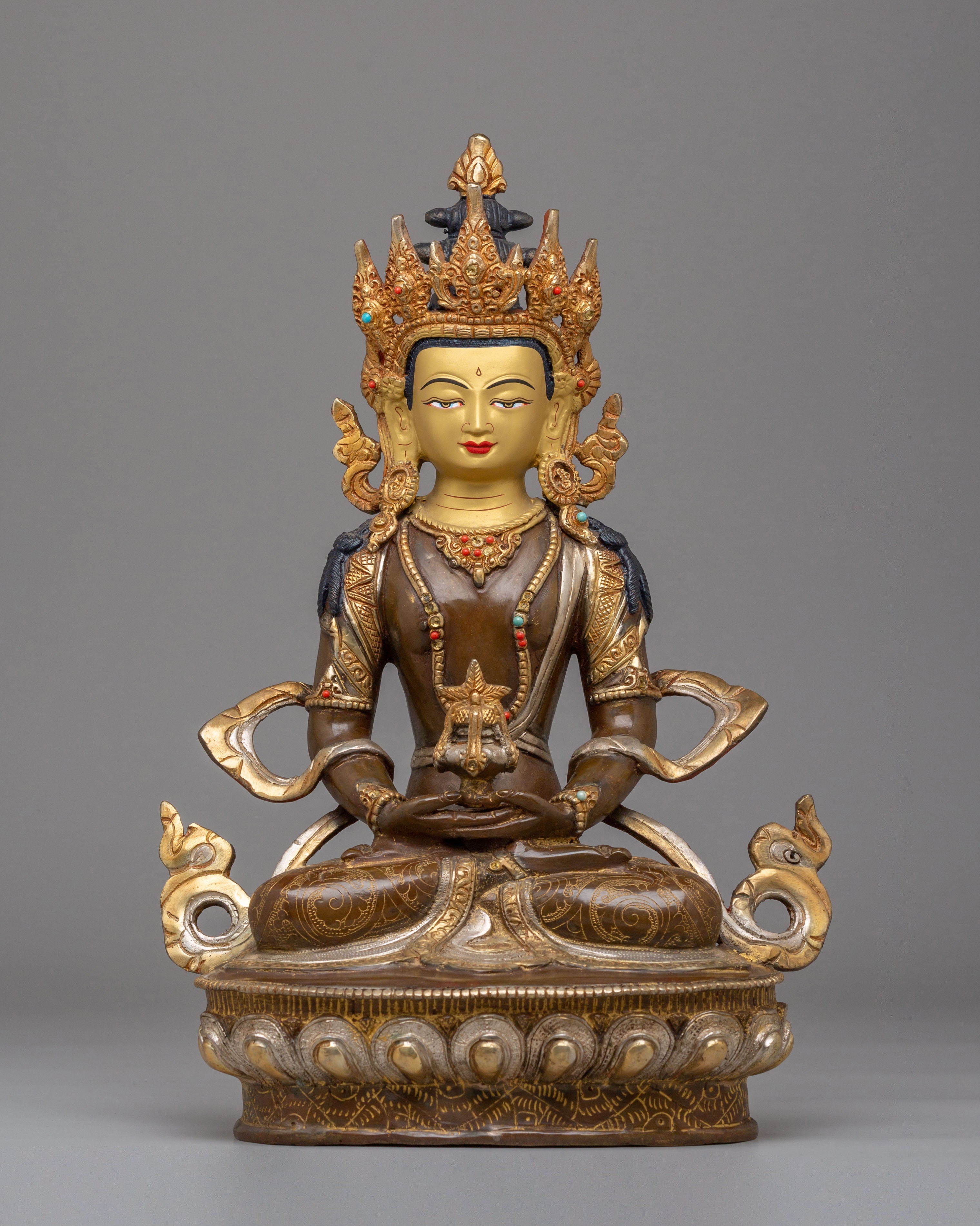 Amitayus Statue for Longevity | Handcrafted Tibetan Buddha Art