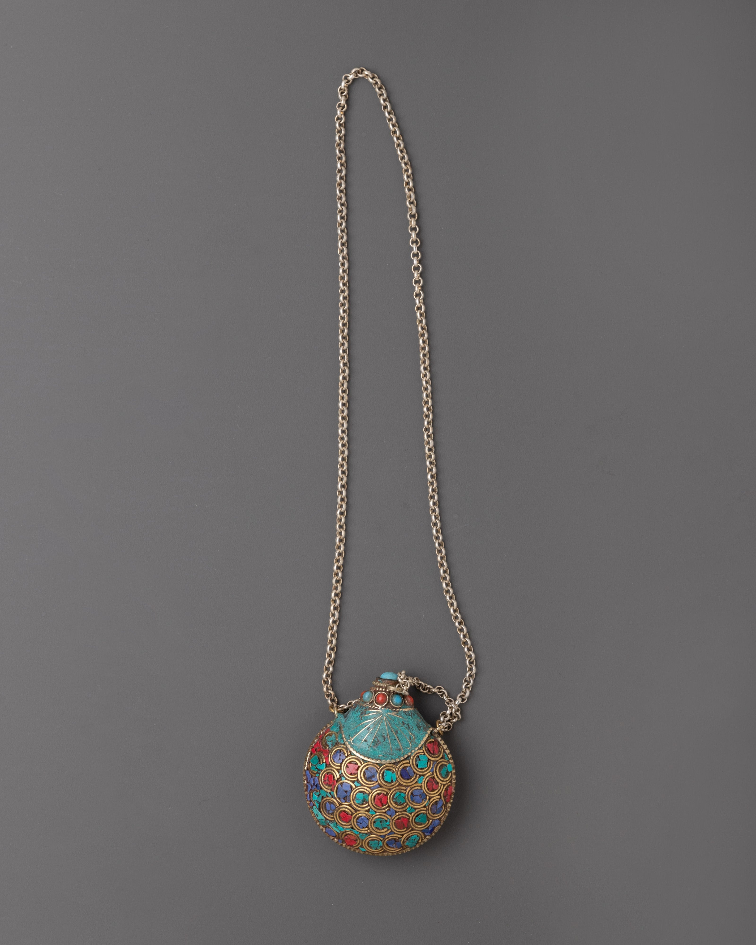 Tibetan snuff bottle necklace