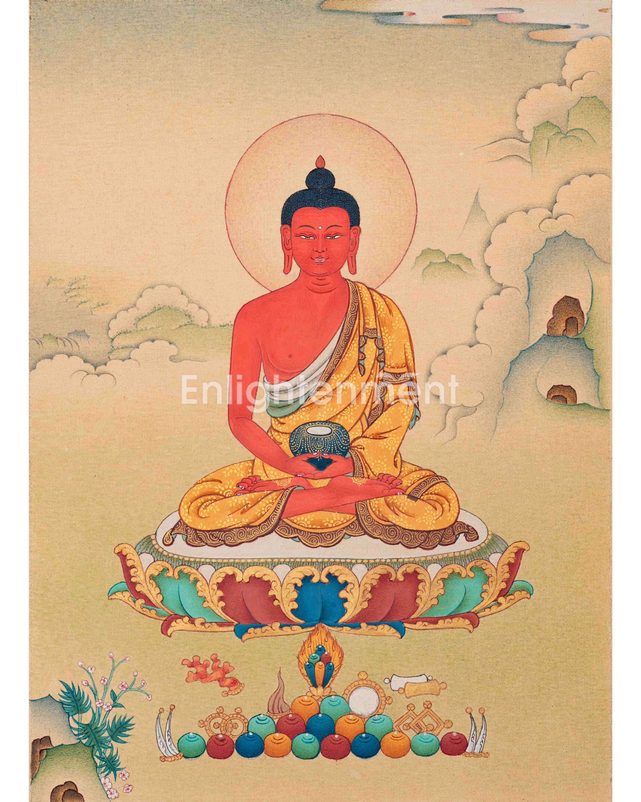 Namo Amitabha's Blessings In Thangka Painting