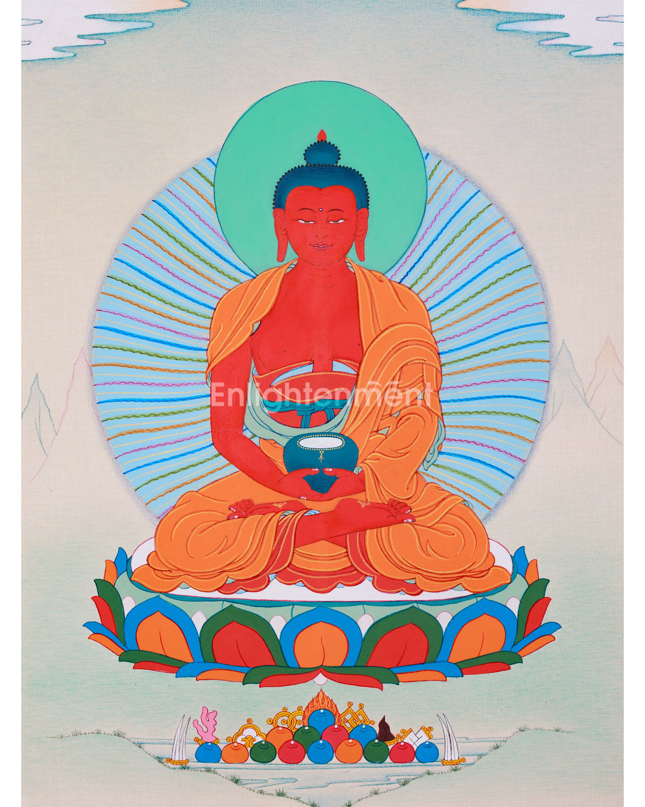 Perfect Amitabha Buddha Thangka for Practice