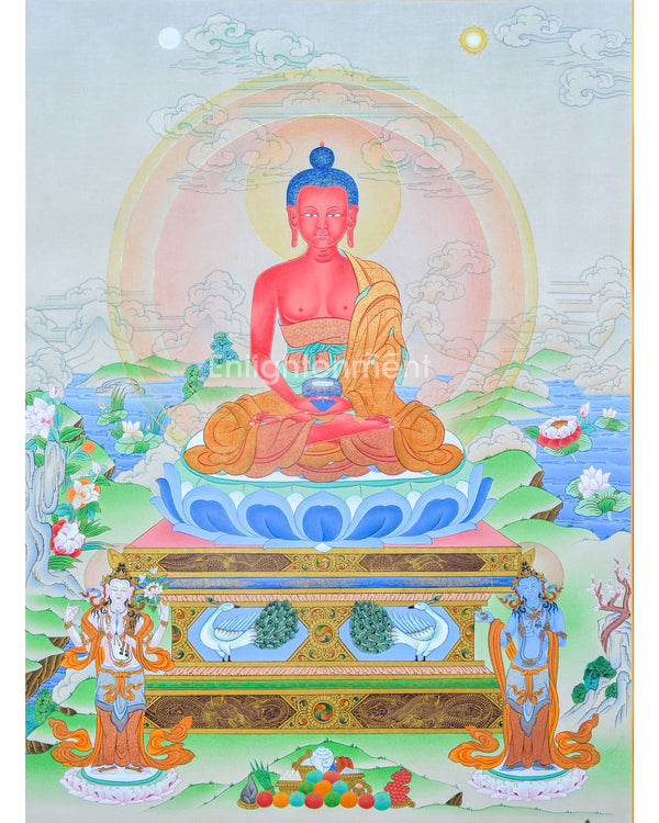 Hand Painted Amitabha Buddha Thangka