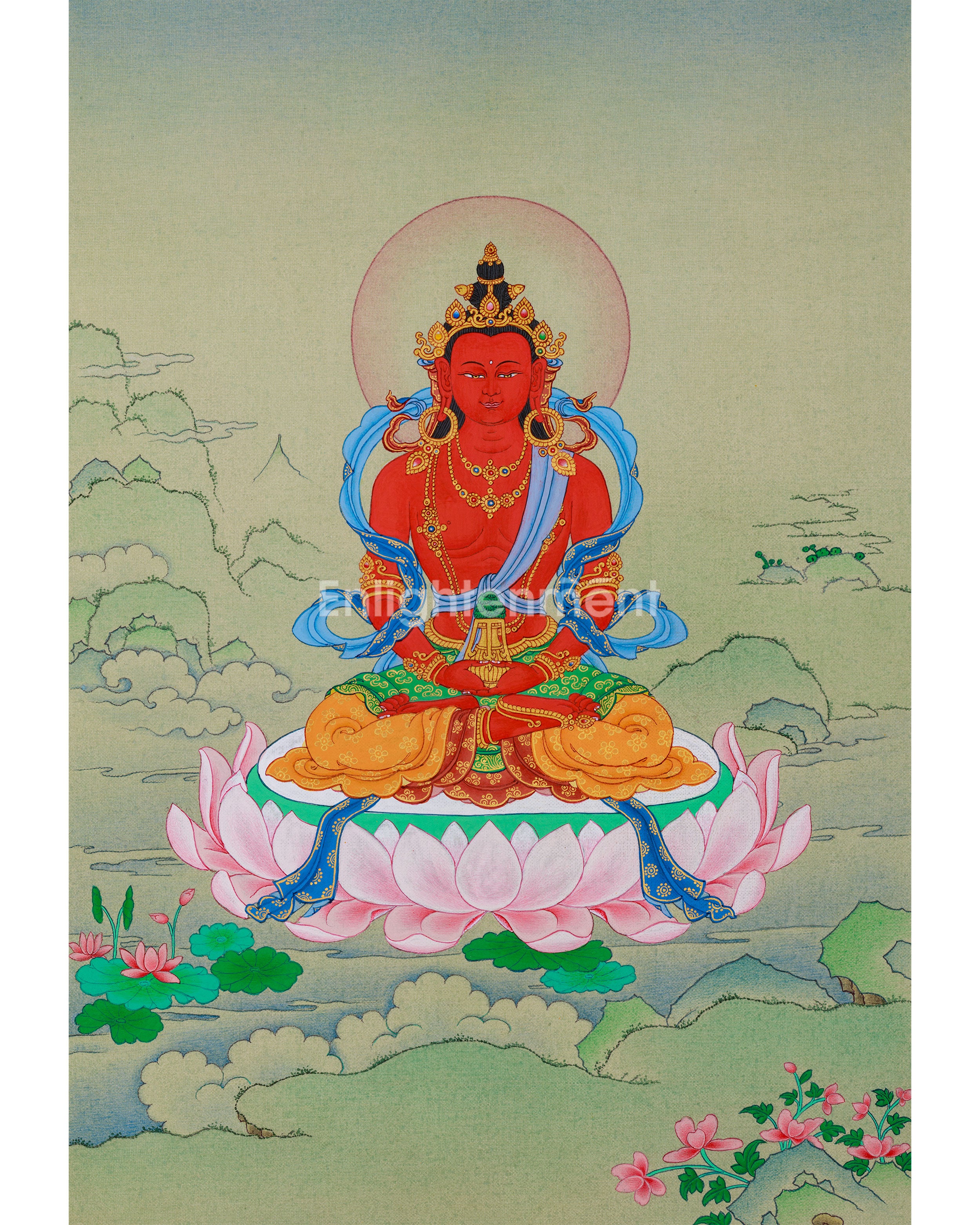 Exceptionally Serene Amitayus Thangka