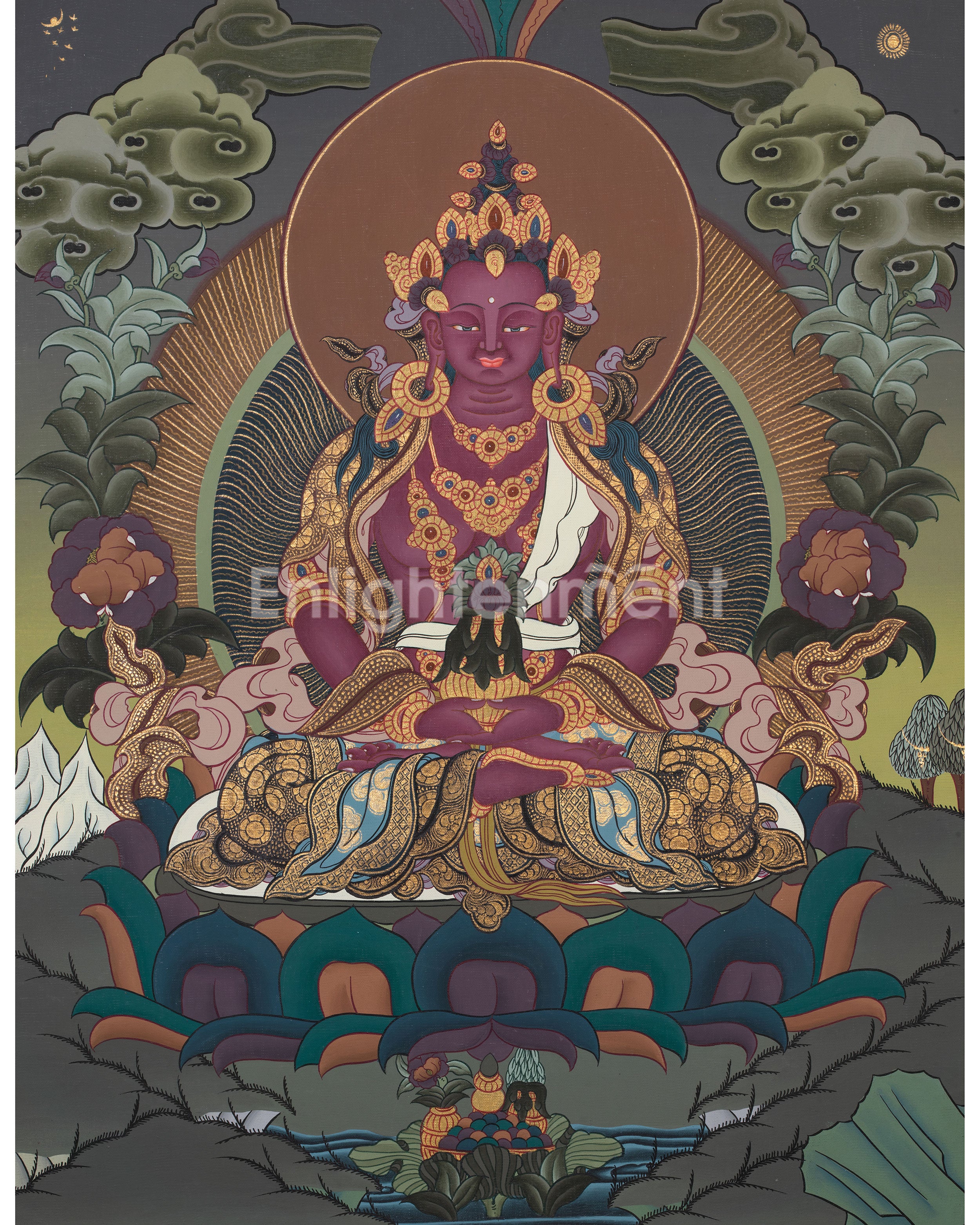 Amitayus Thangka Painting