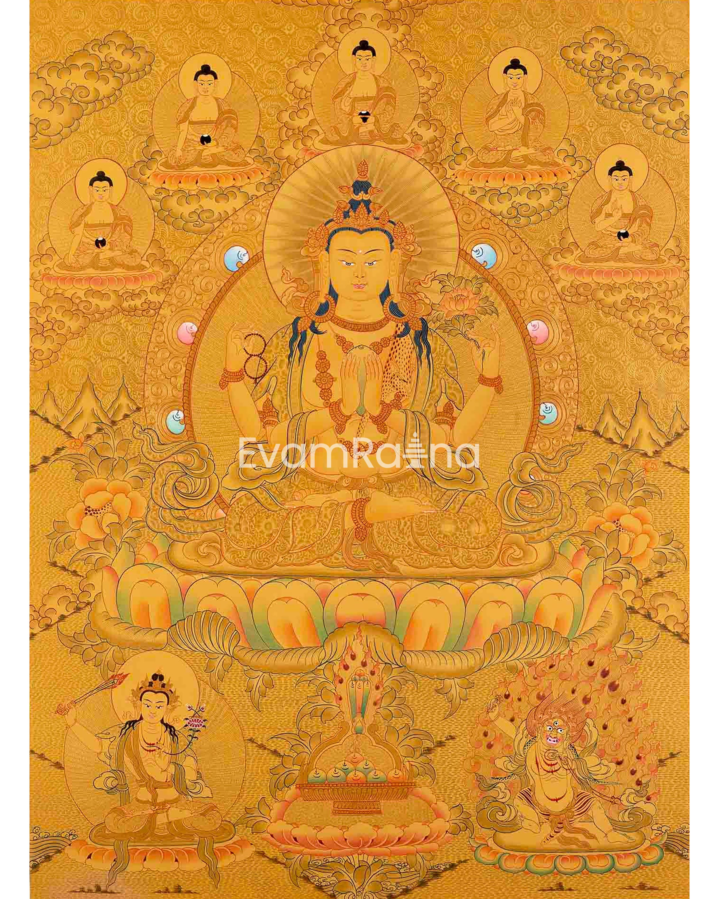 Avalokiteshvara Chengrezig Thangka