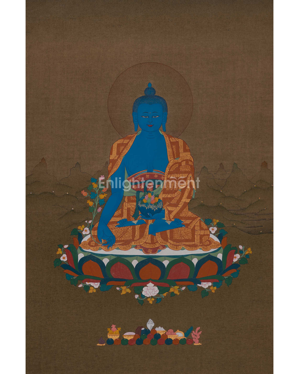 Bhaisajyaguru Thangka Painting
