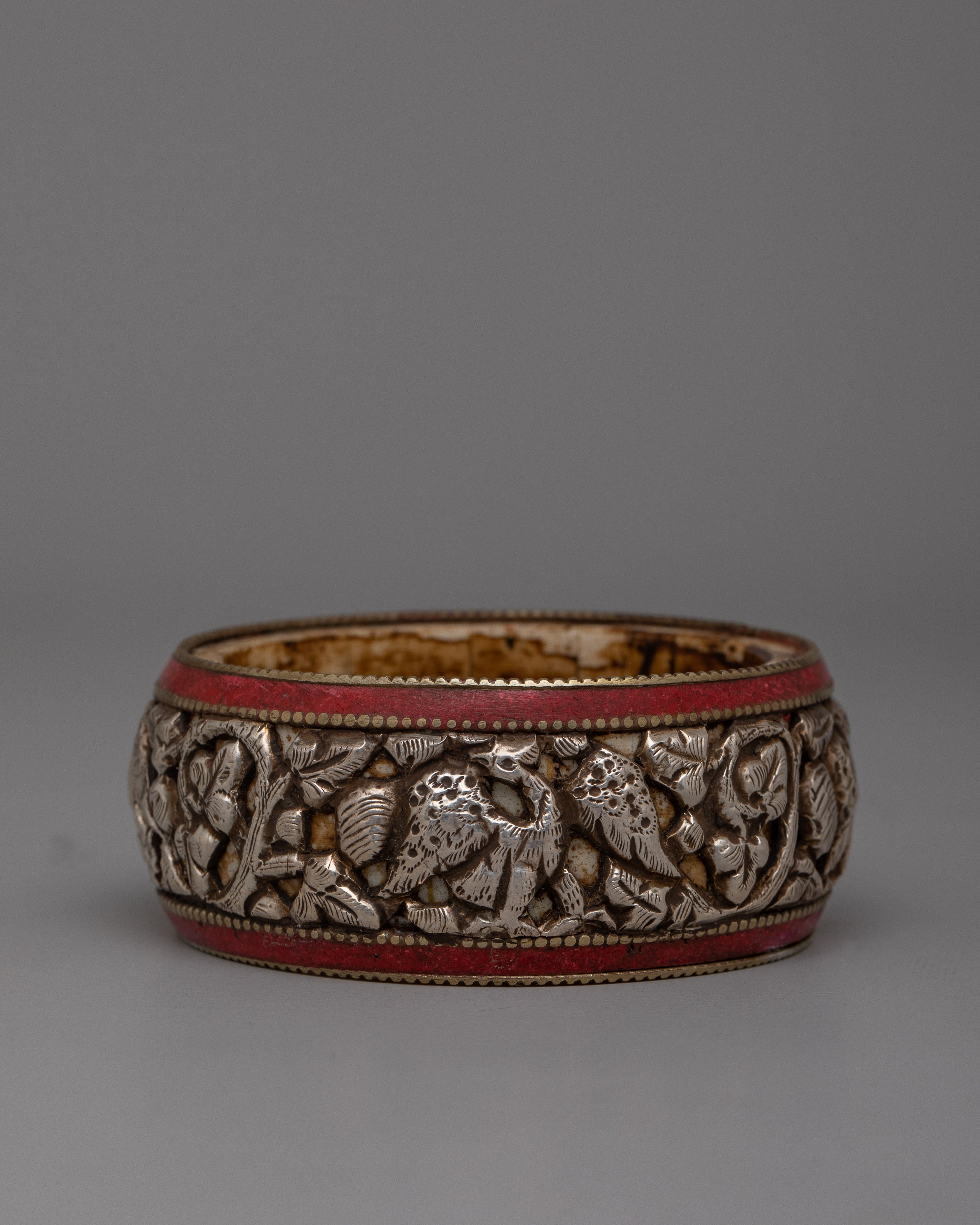 Tibetan Stone Border Bangle