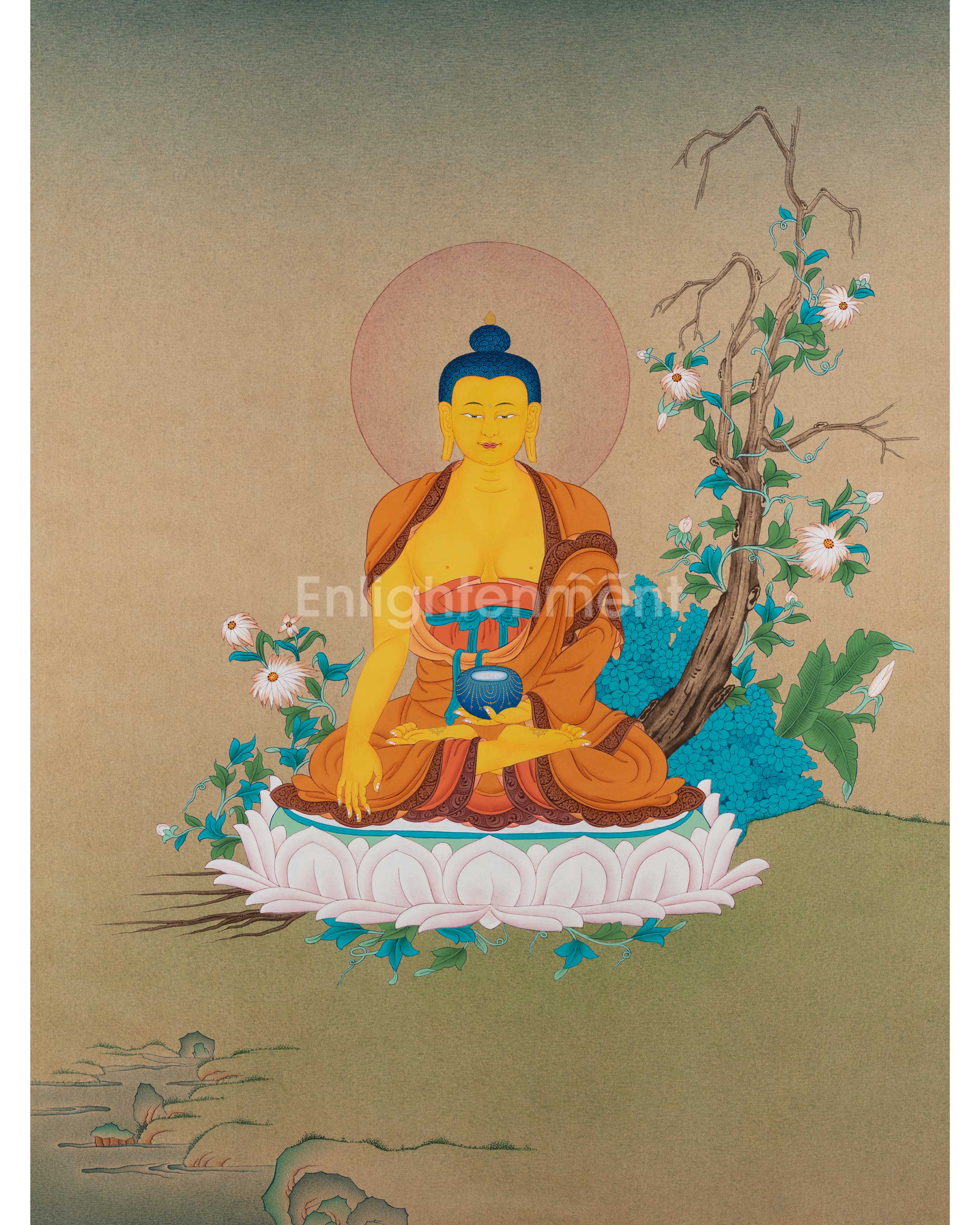 Buddha Shakyamuni Thangka | Tibetan Buddha Painting