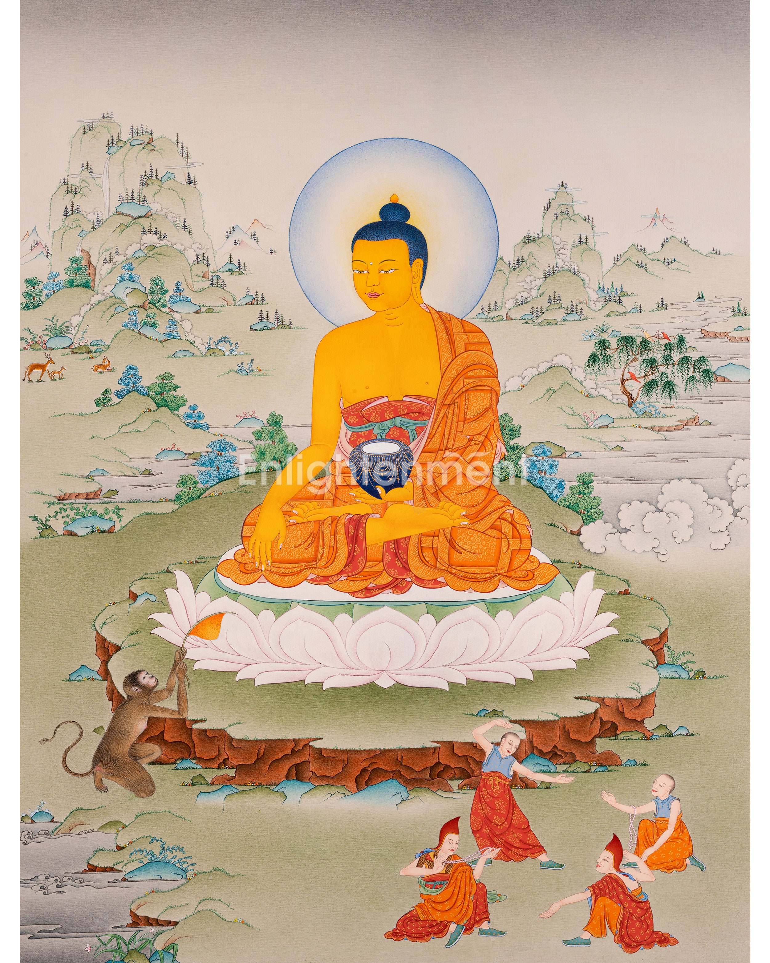 Buddha Shakyamuni Thangka: A Unique Depiction