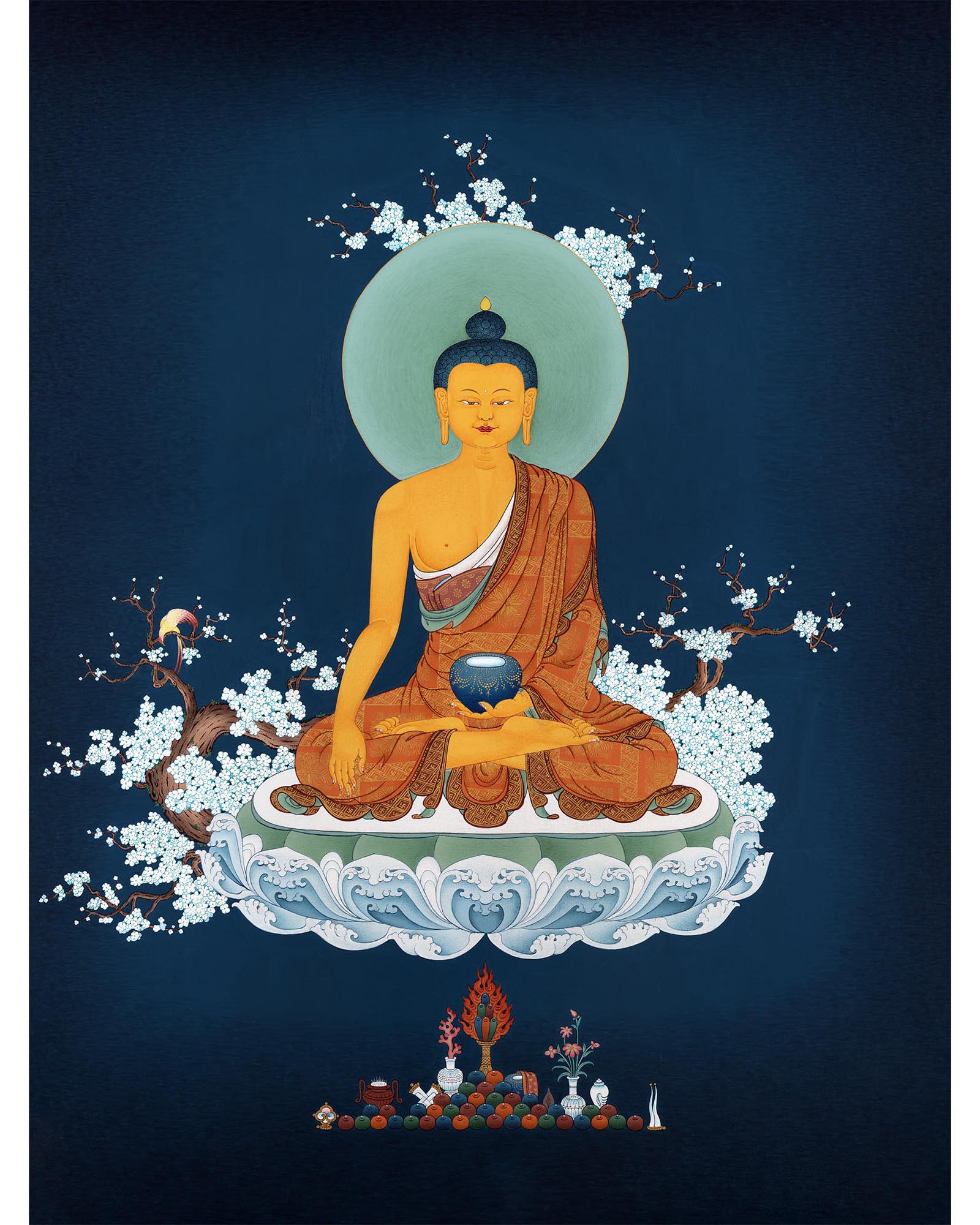 Shakyamuni Buddha Thangka | Siddhartha Gautama | Buddhist Art
